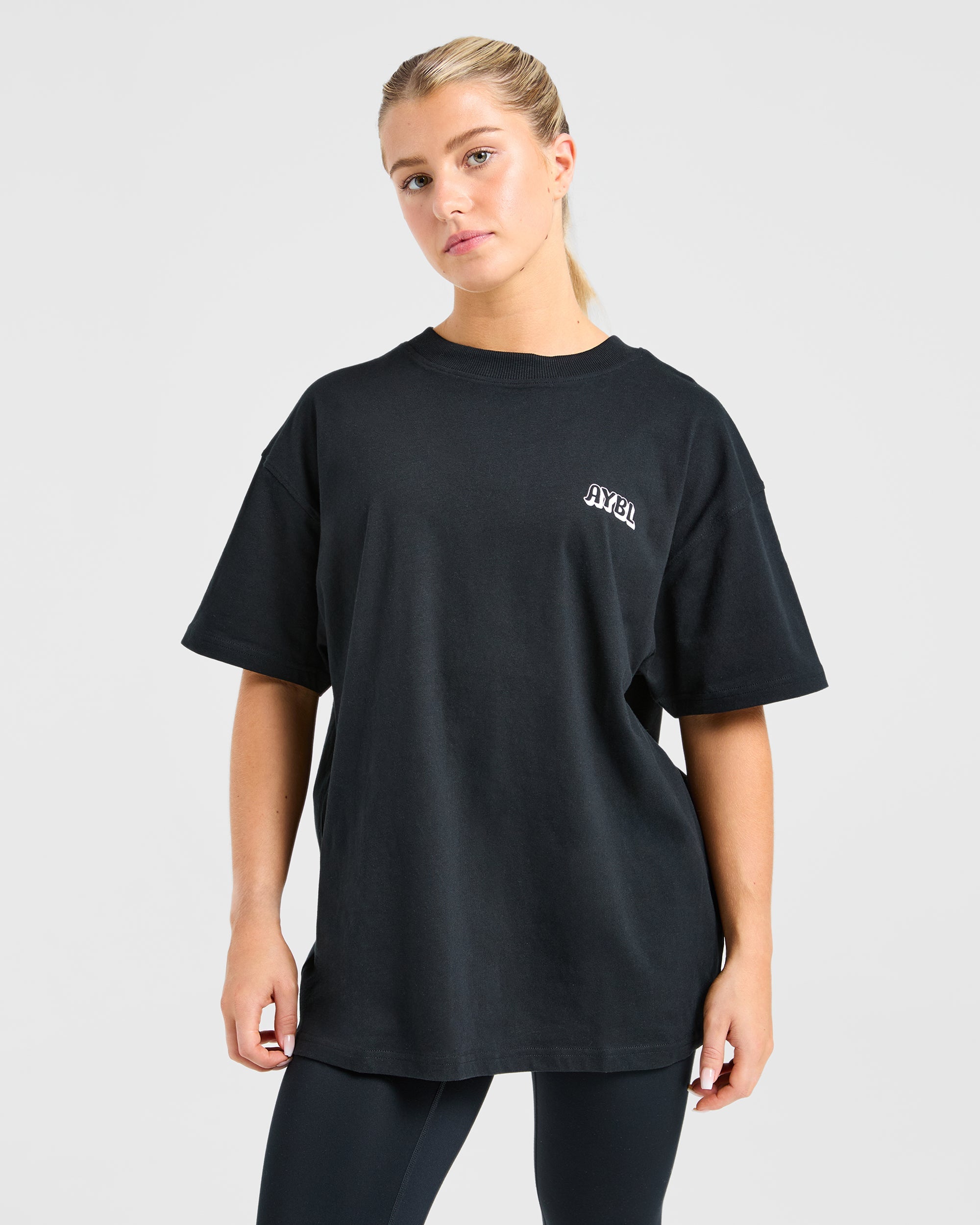 Gym Girl Era Oversized T Shirt - Black