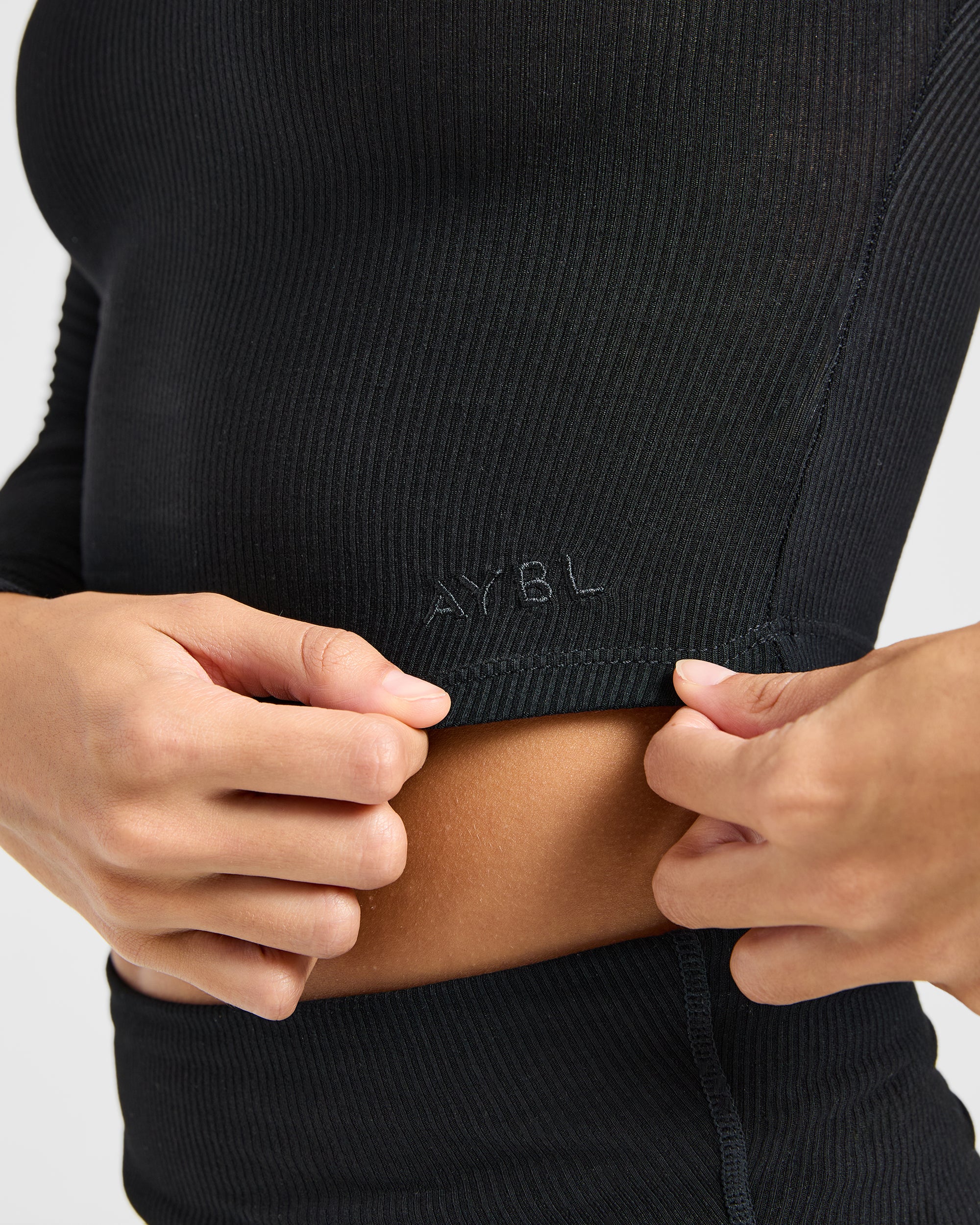 Lounge Ribbed Long Sleeve - Black