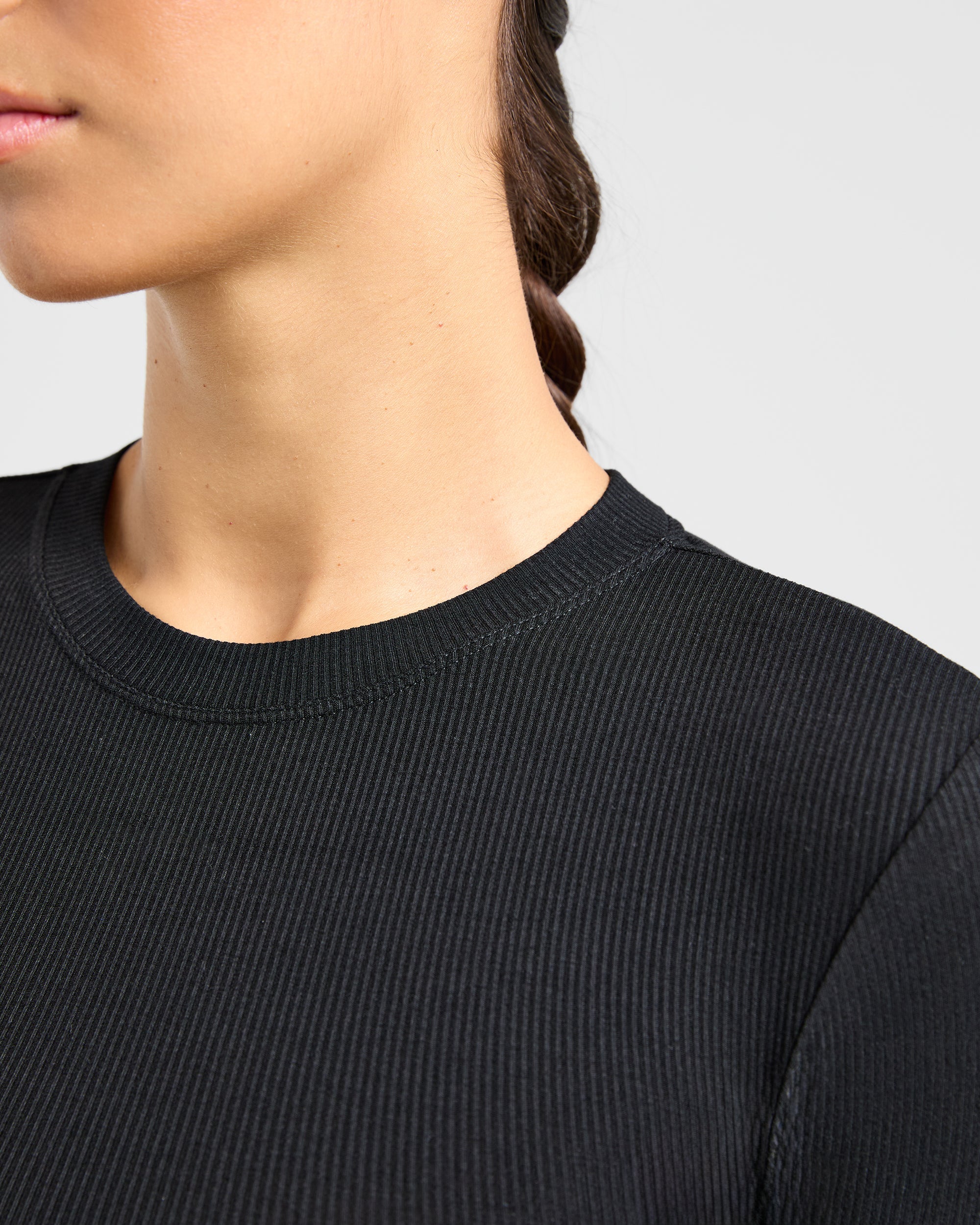 Lounge Ribbed Long Sleeve - Black