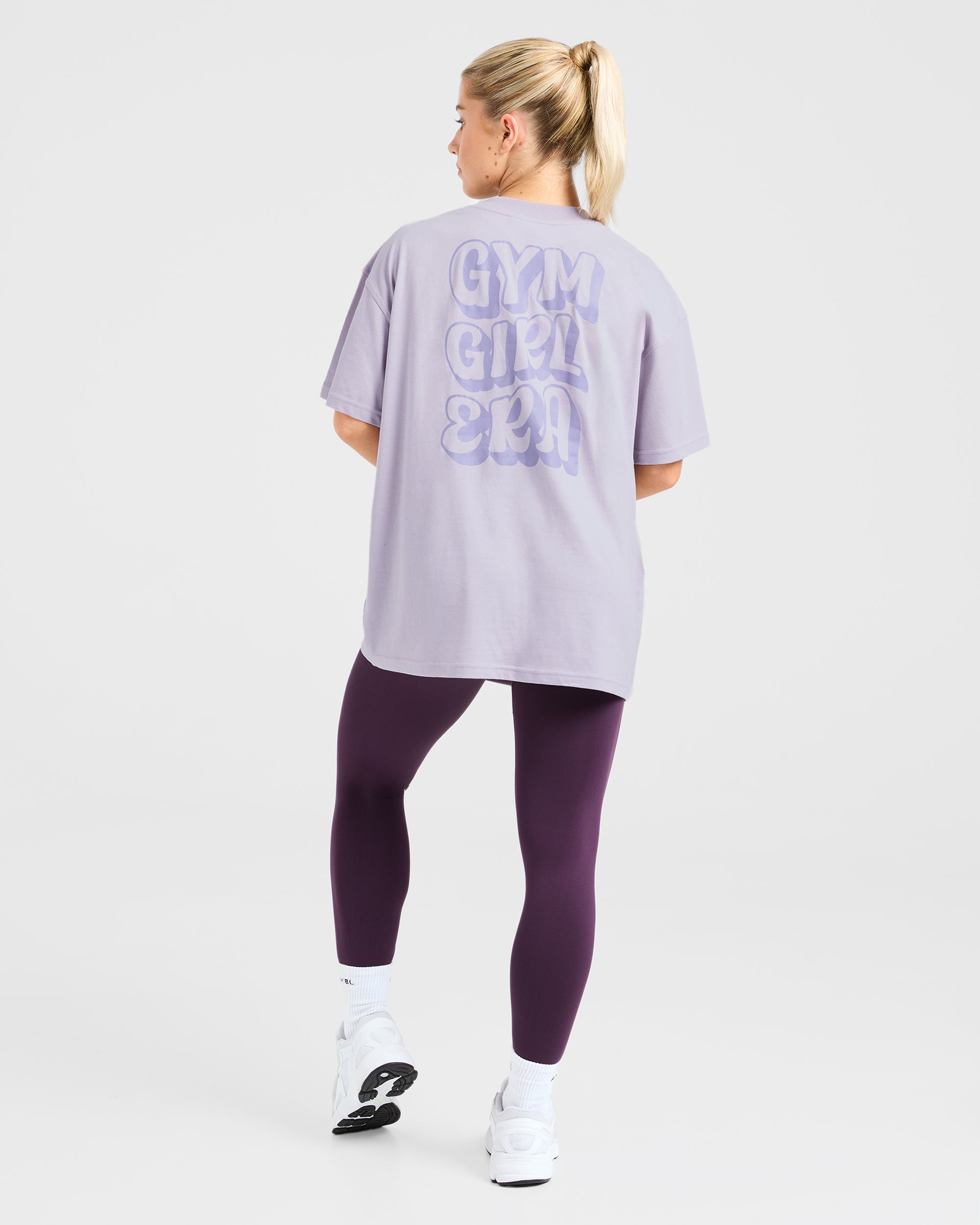 Gym Girl Era Oversized T Shirt - Purple