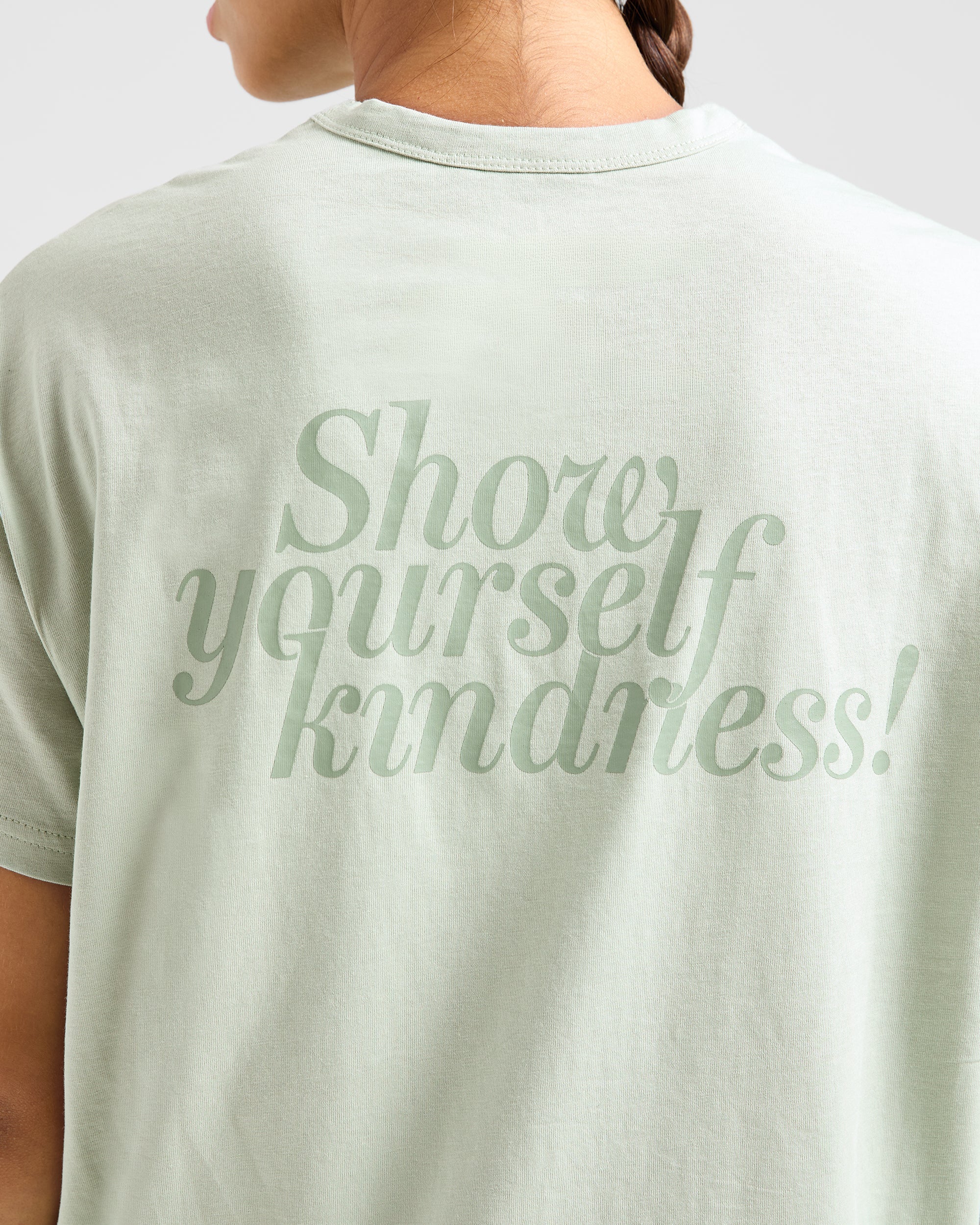 Show Yourself Kindness Oversized T Shirt - Green