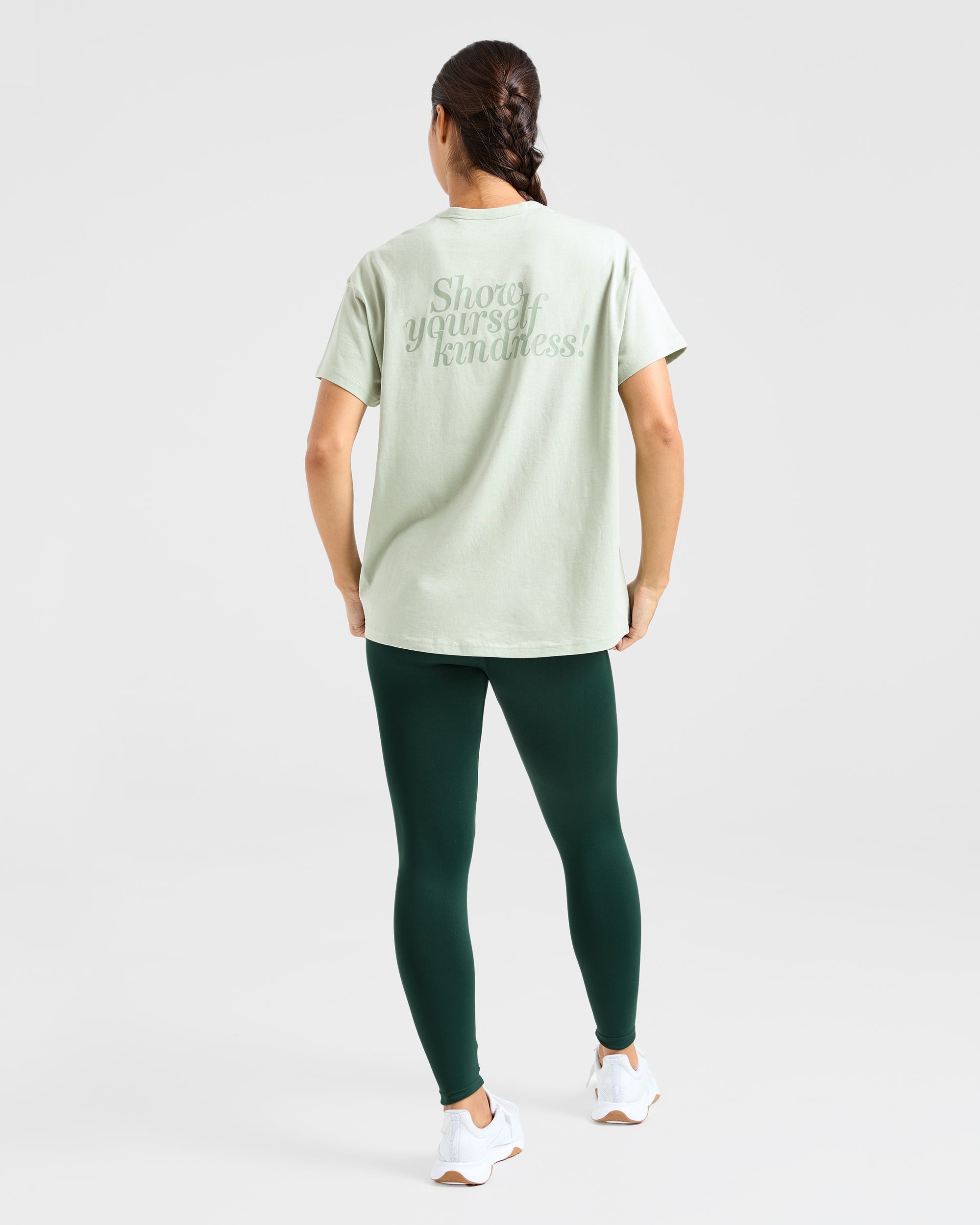 Show Yourself Kindness Oversized T Shirt - Green