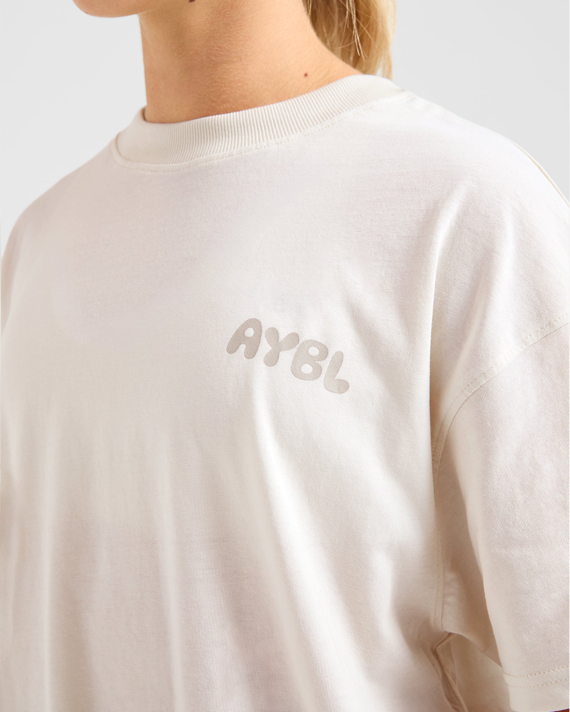 Mind Over Matter V2 Oversized T Shirt - Beige/Brown