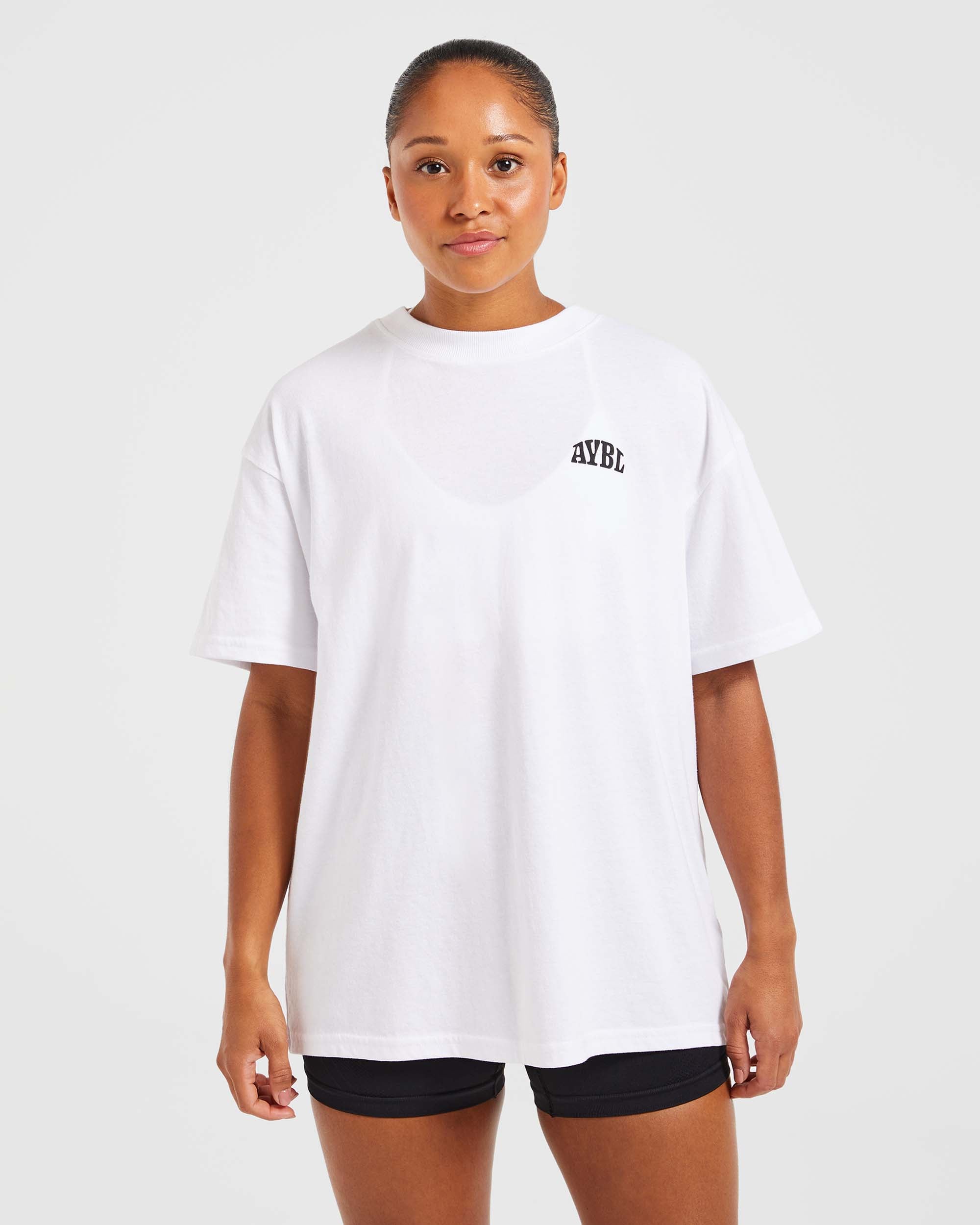 Believe Achieve Oversized T Shirt - White