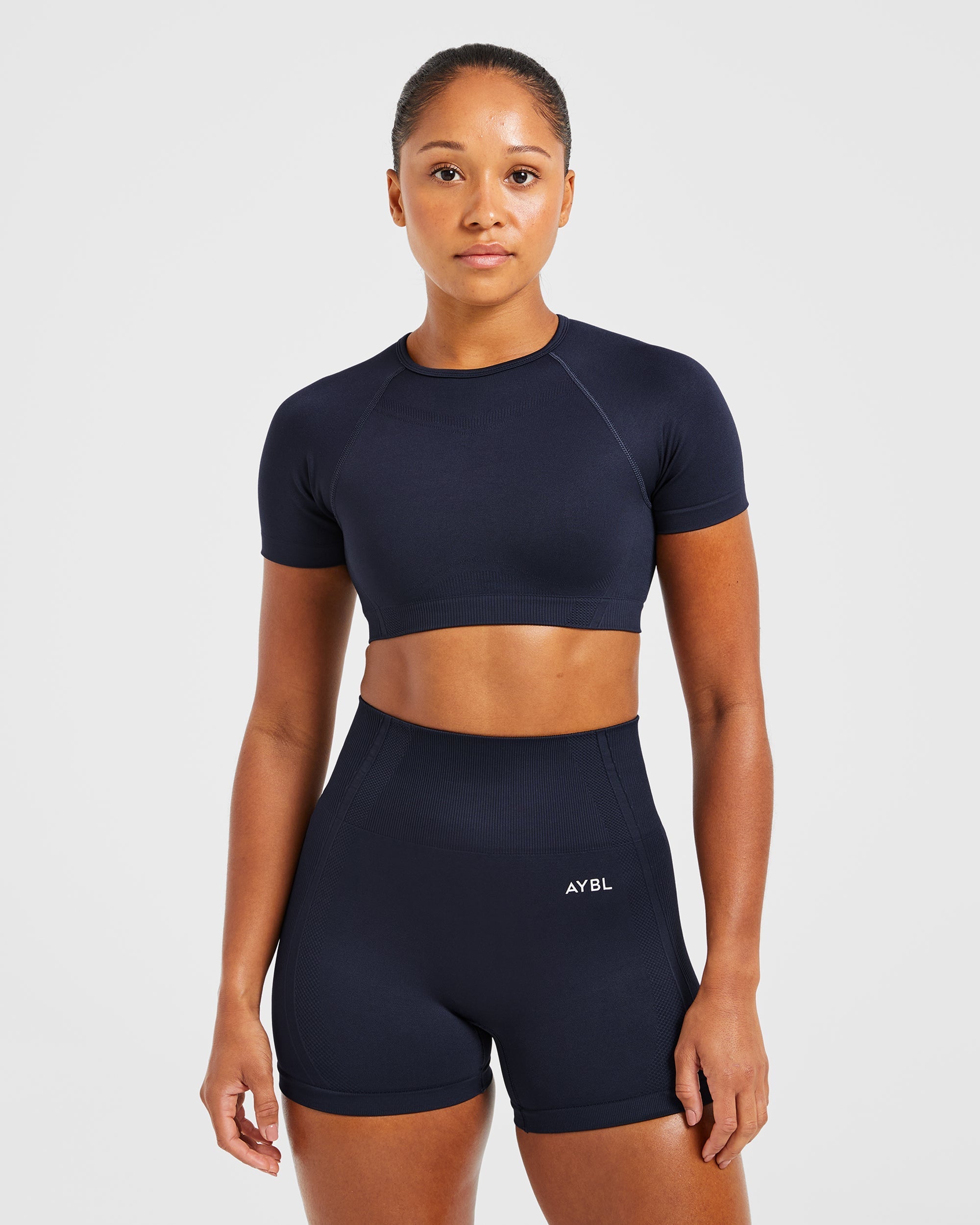 Balance V3 Seamless Crop Top - Navy