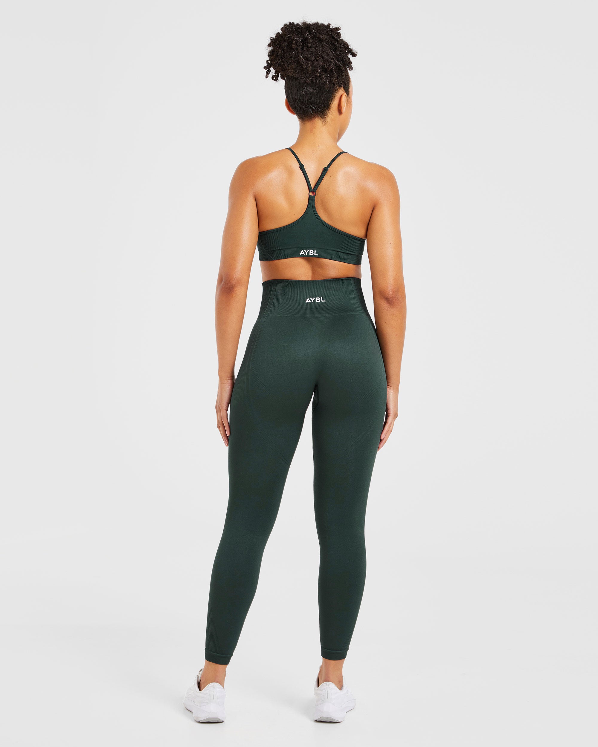 Balance V3 Seamless Strappy Sports Bra - Dark Green