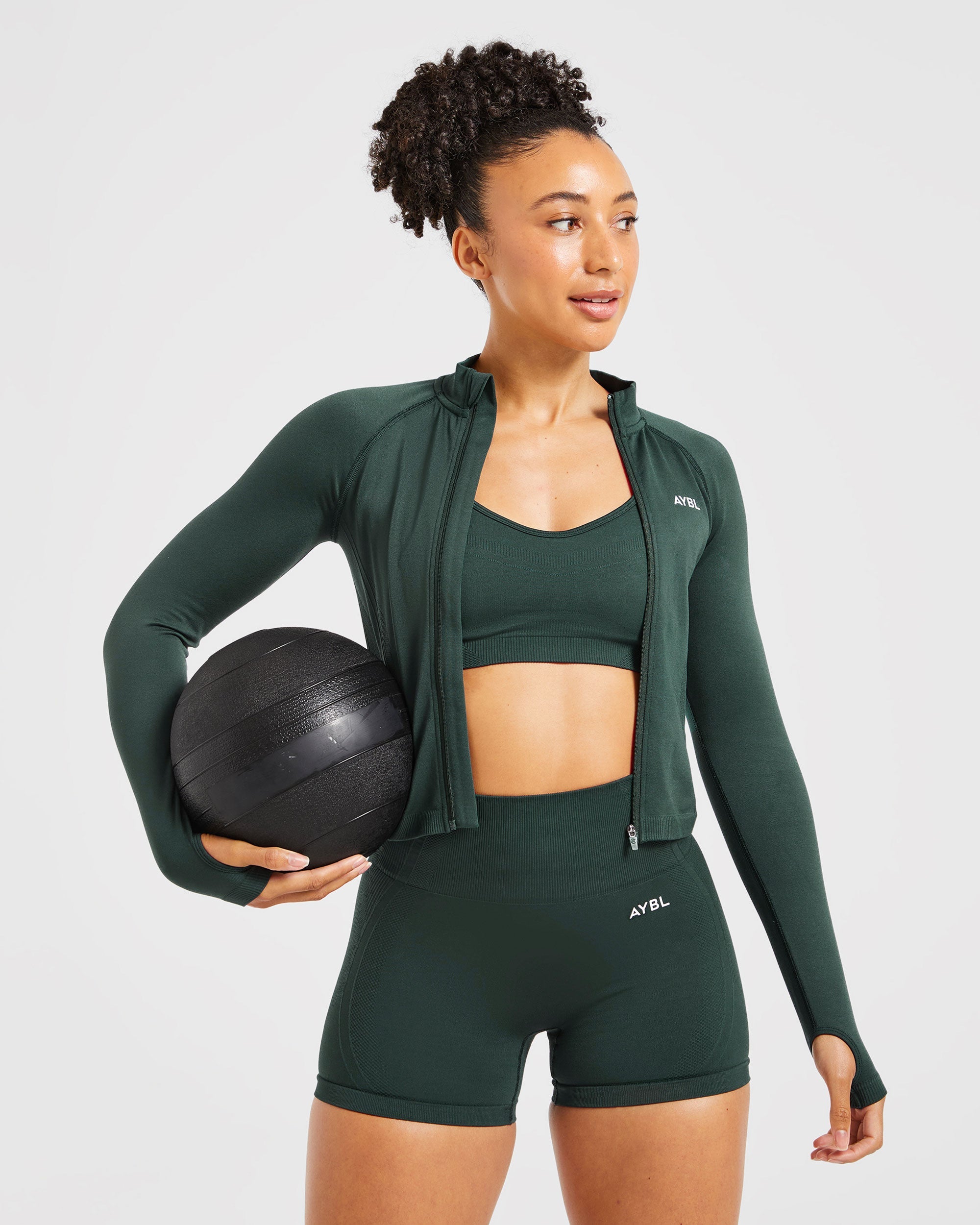 Balance V3 Seamless Zip Jacket - Dark Green