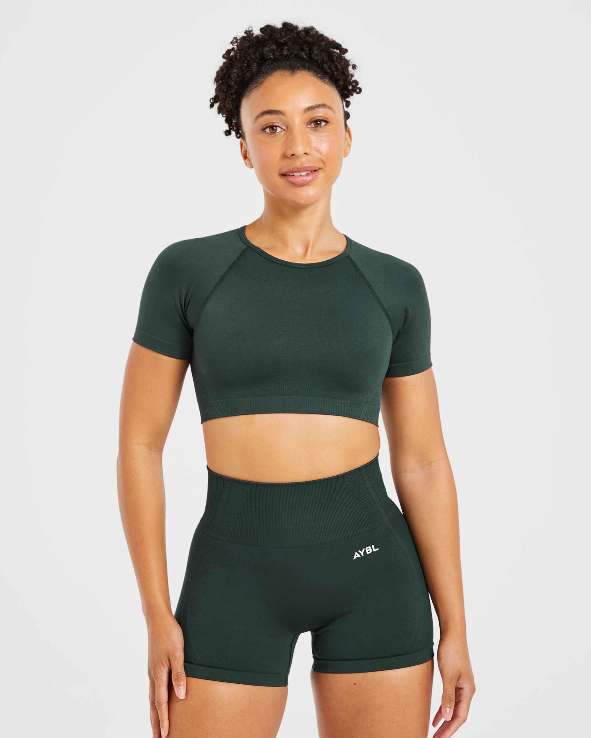 Balance V3 Seamless Crop Top - Dark Green