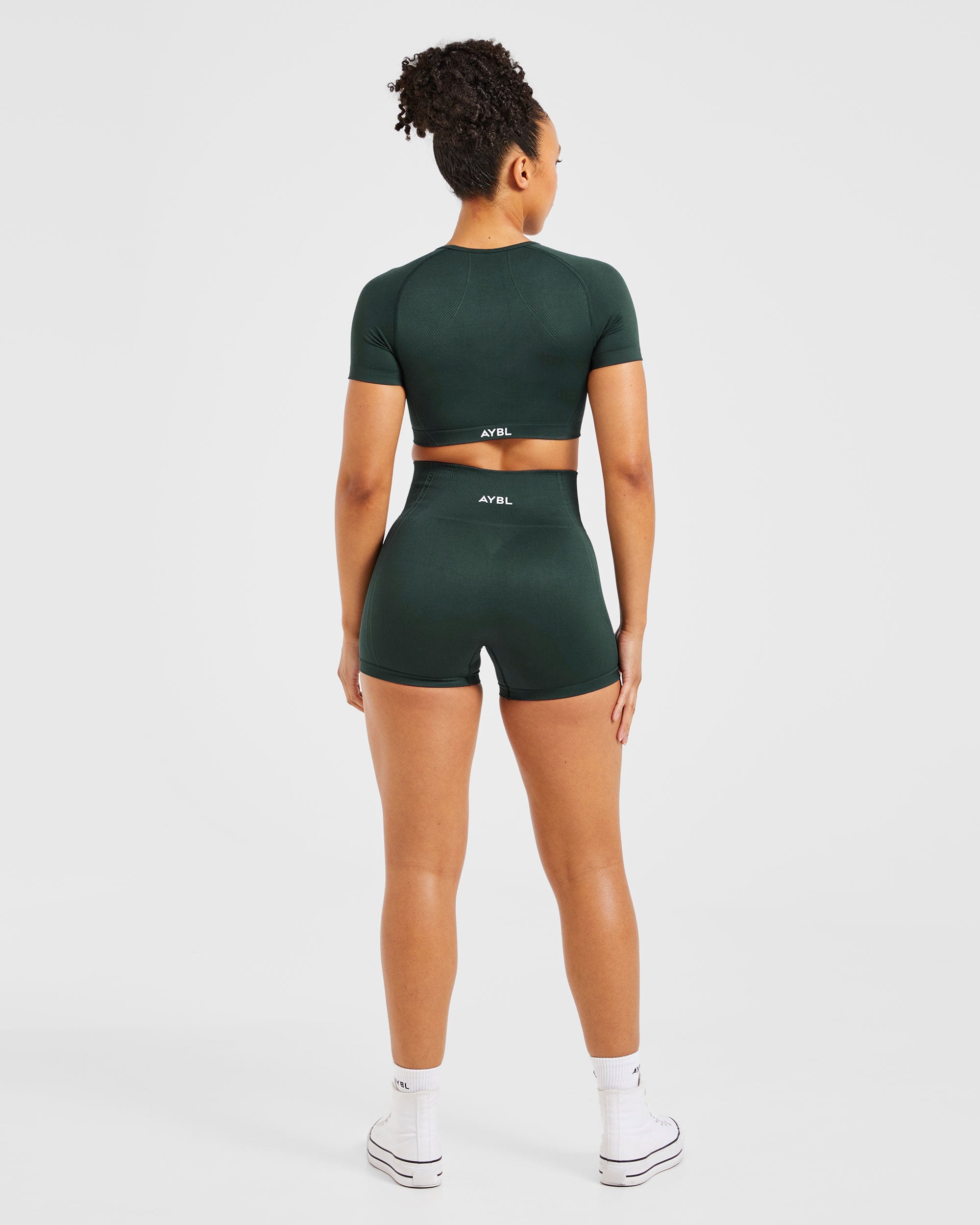 Balance V3 Seamless Crop Top - Dark Green