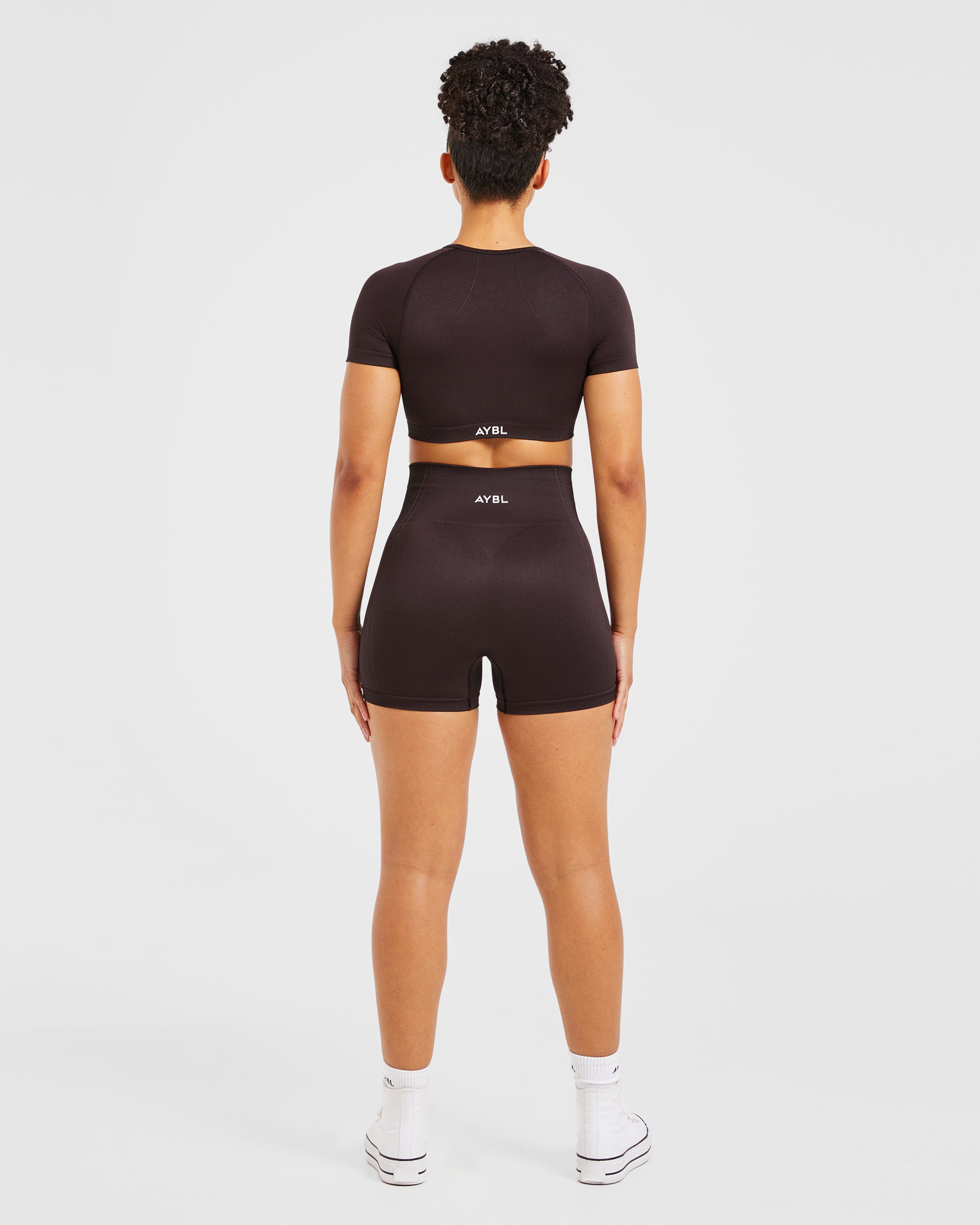 Balance V3 Seamless Crop Top - Dark Brown