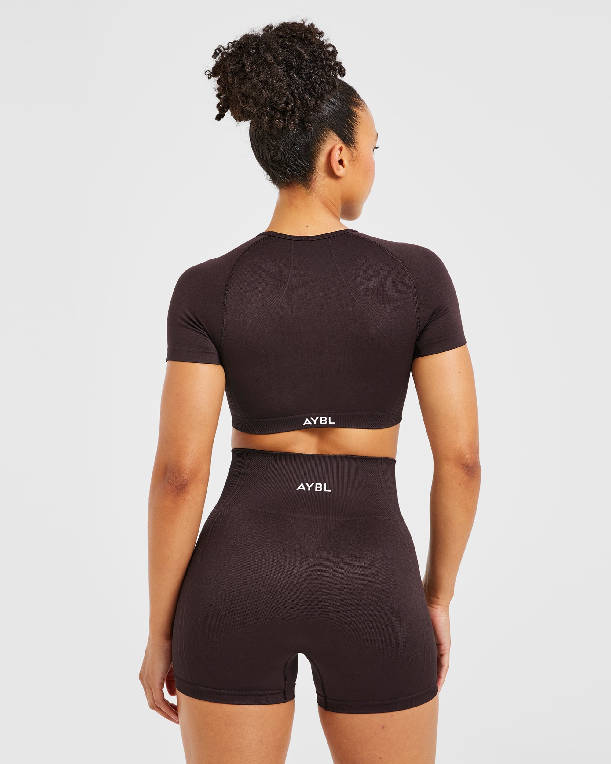 Balance V3 Seamless Crop Top - Dark Brown