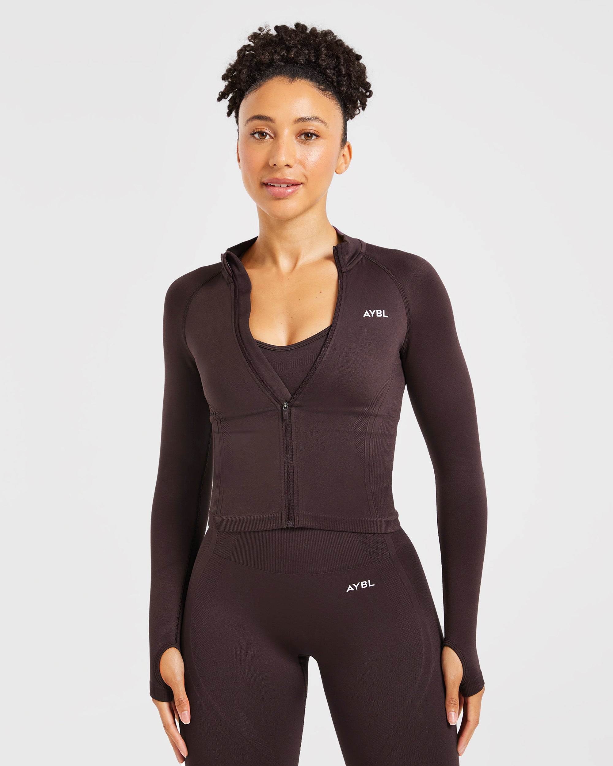 Balance V3 Seamless Zip Jacket - Dark Brown