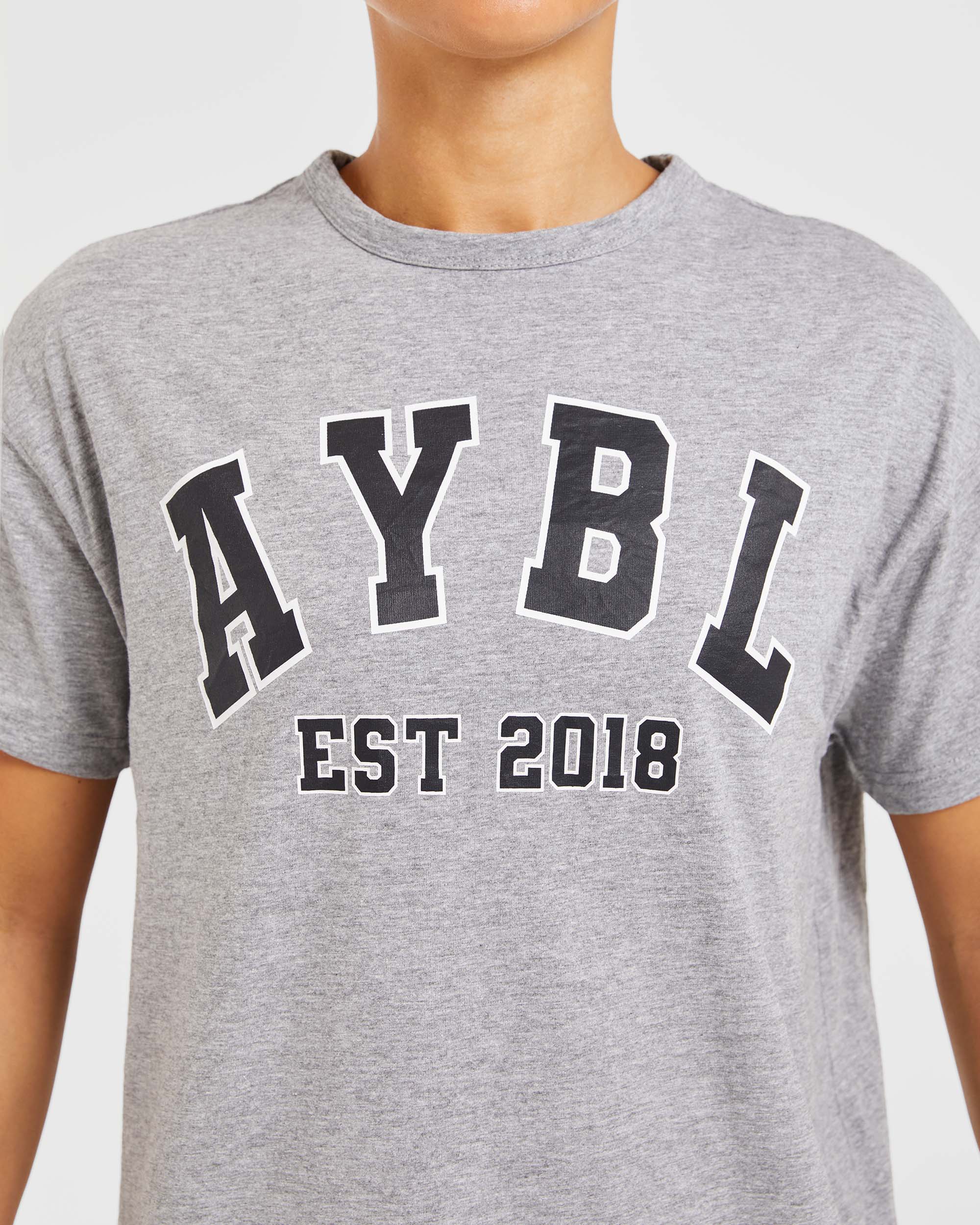 Varsity Oversized T Shirt - Heather Grey