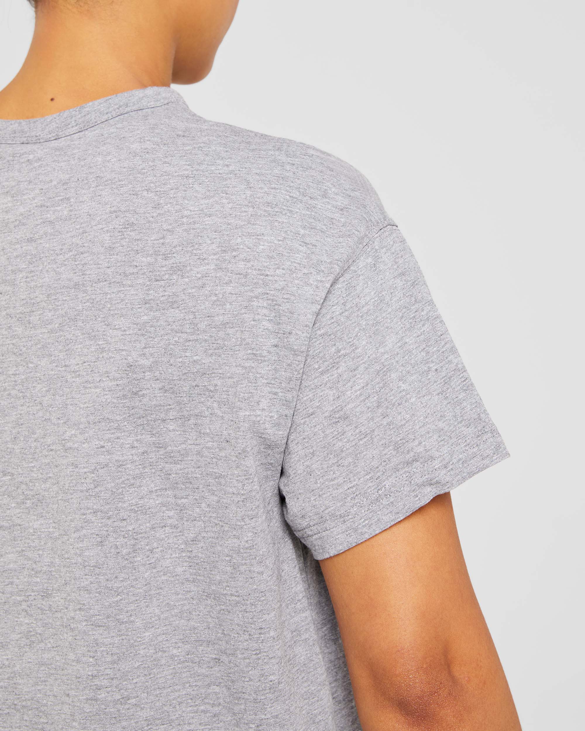 Varsity Oversized T Shirt - Heather Grey