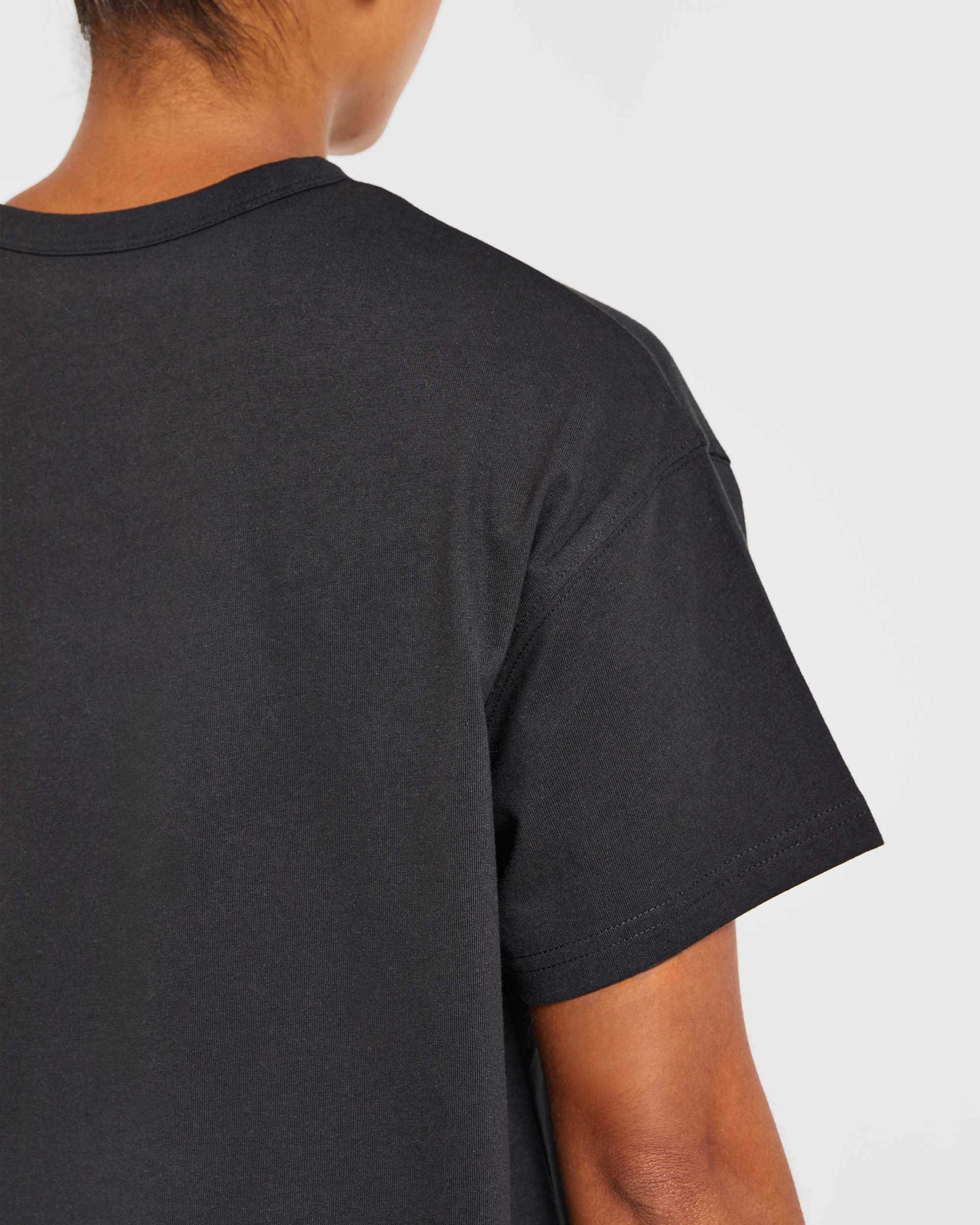 Varsity Oversized T Shirt - Black