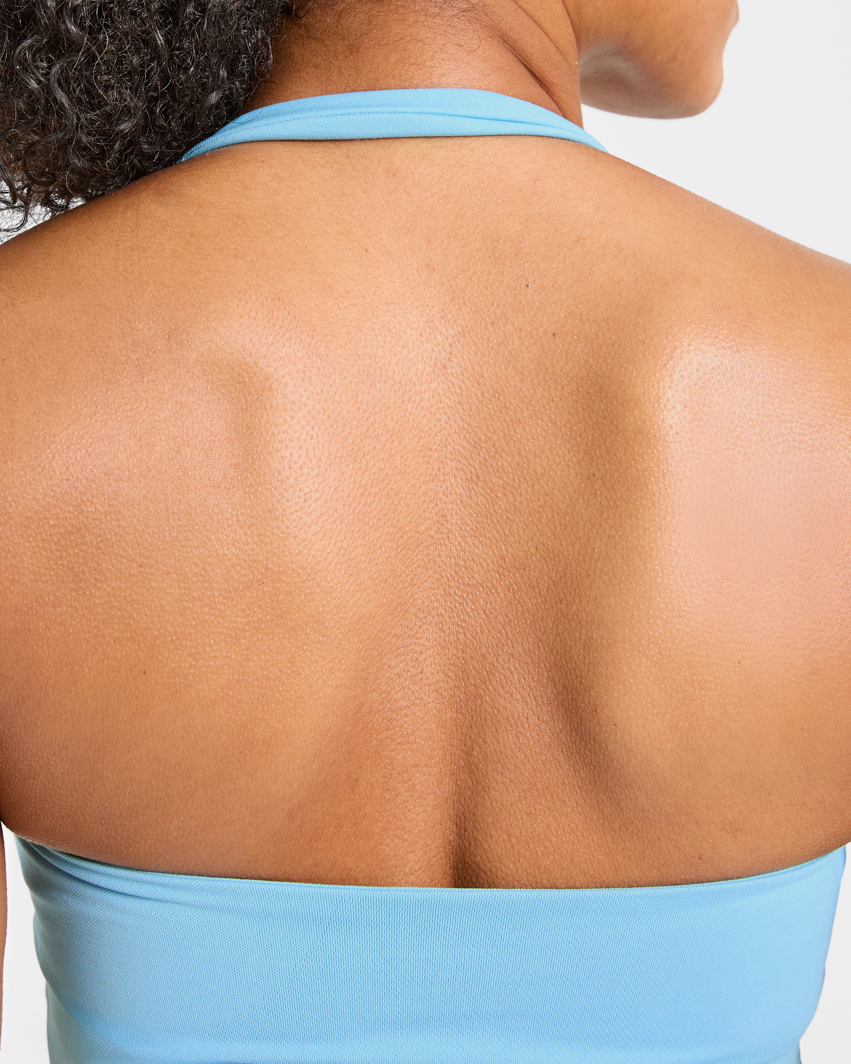 Enhance Seamless Halterneck Top - Powder Blue