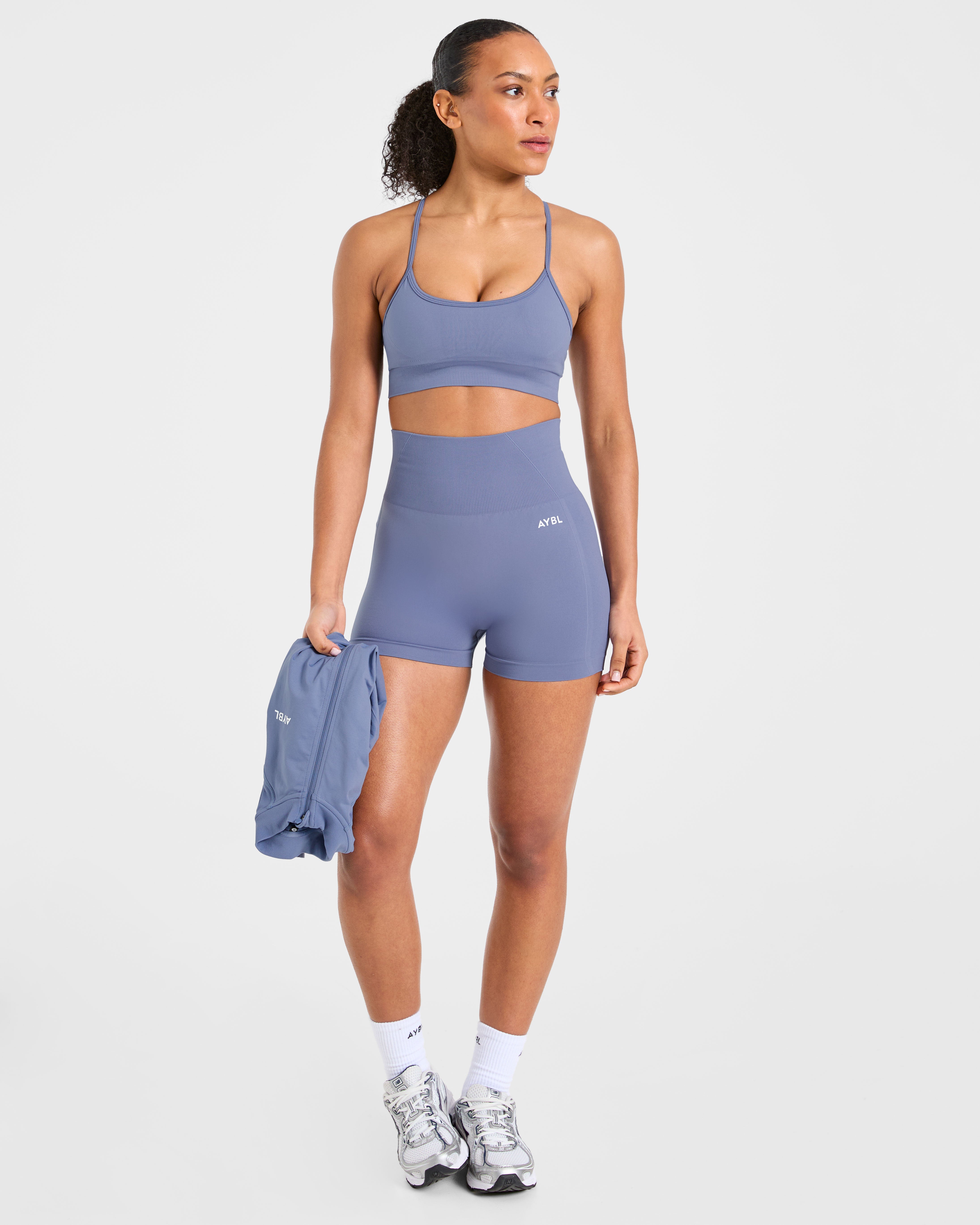 Empower Seamless Sports Bra - Slate Blue