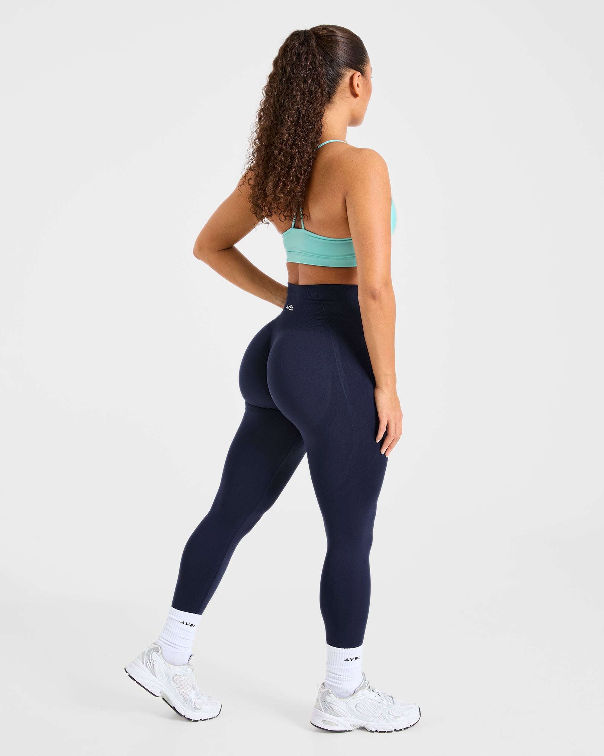 Essential Ruched Sports Bra - Soft Aqua
