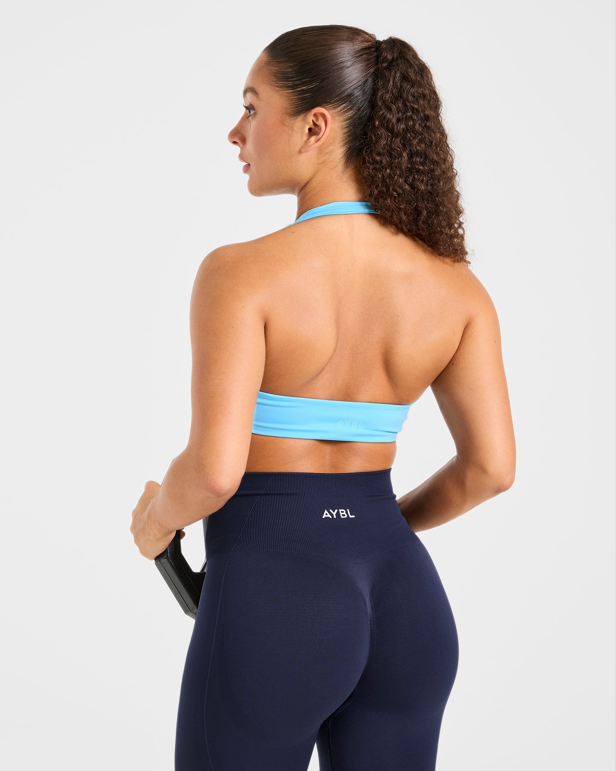 Essential Halterneck Sports Bra - Vibrant Blue
