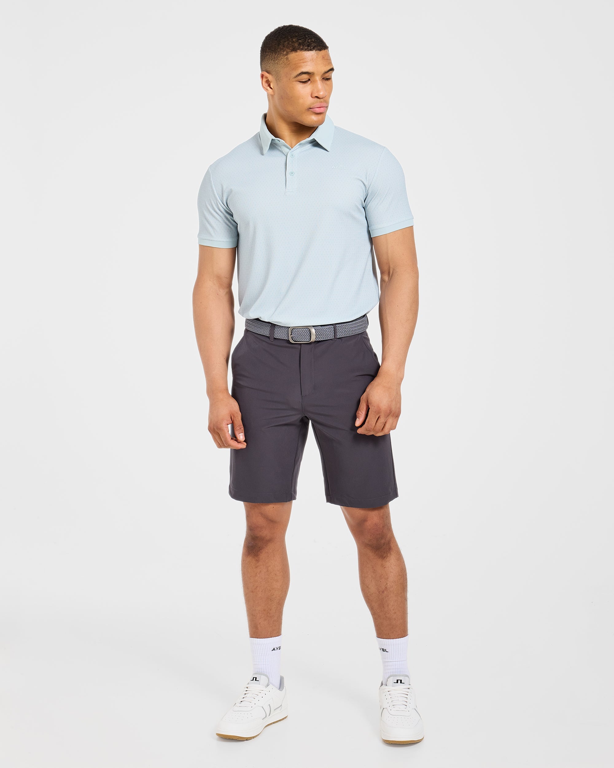 Precision Geometric Polo - Cloud Blue
