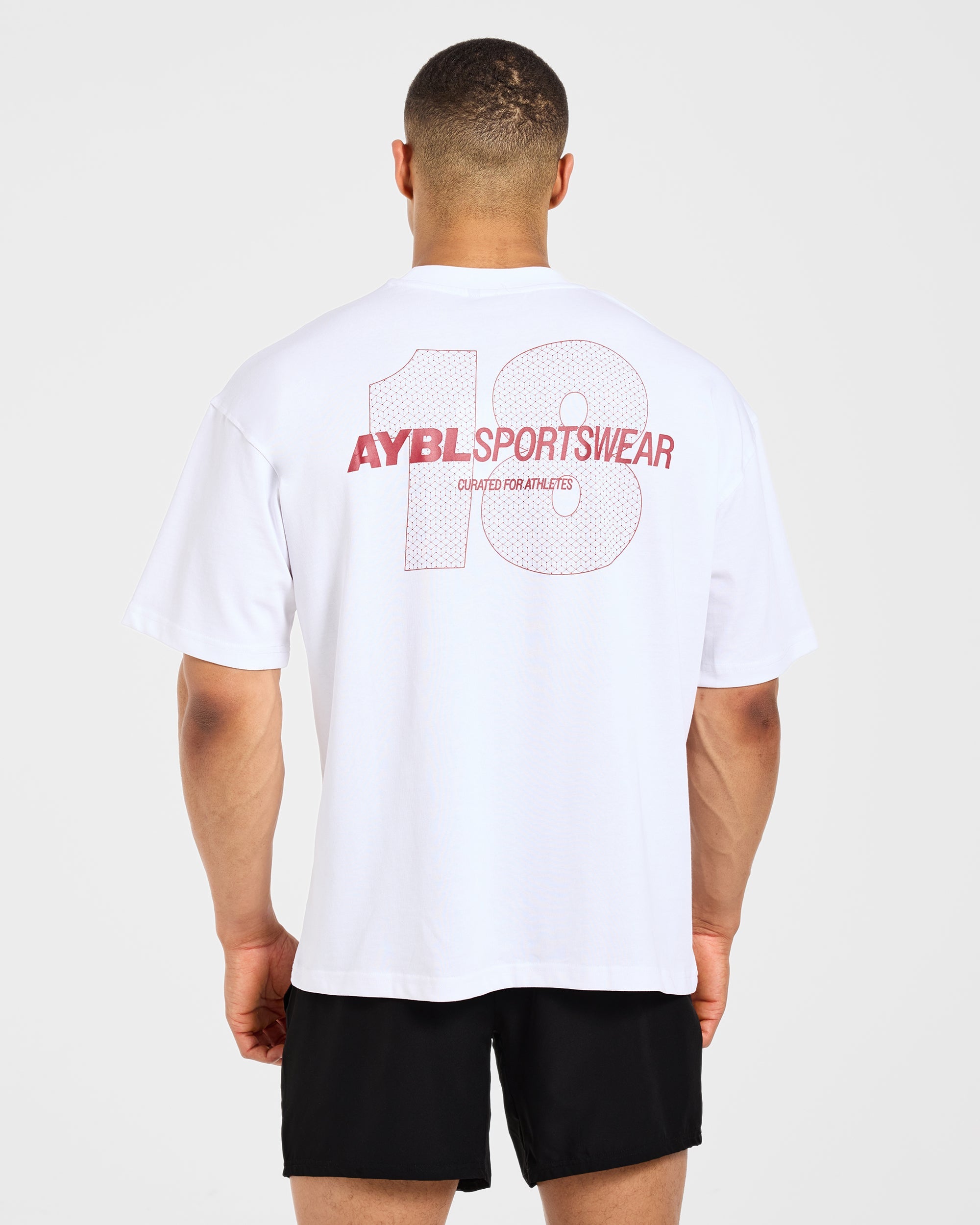 AYBL Sportswear 18 Oversized T Shirt - White/Red