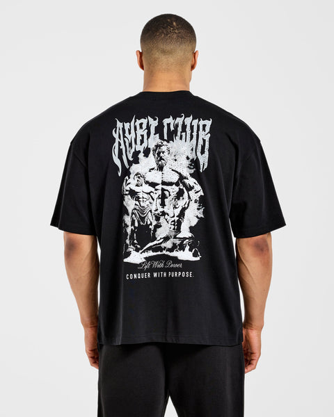 Age factory × CPG TEE BLACK M Lift Forge Oversized T Shirt - Black