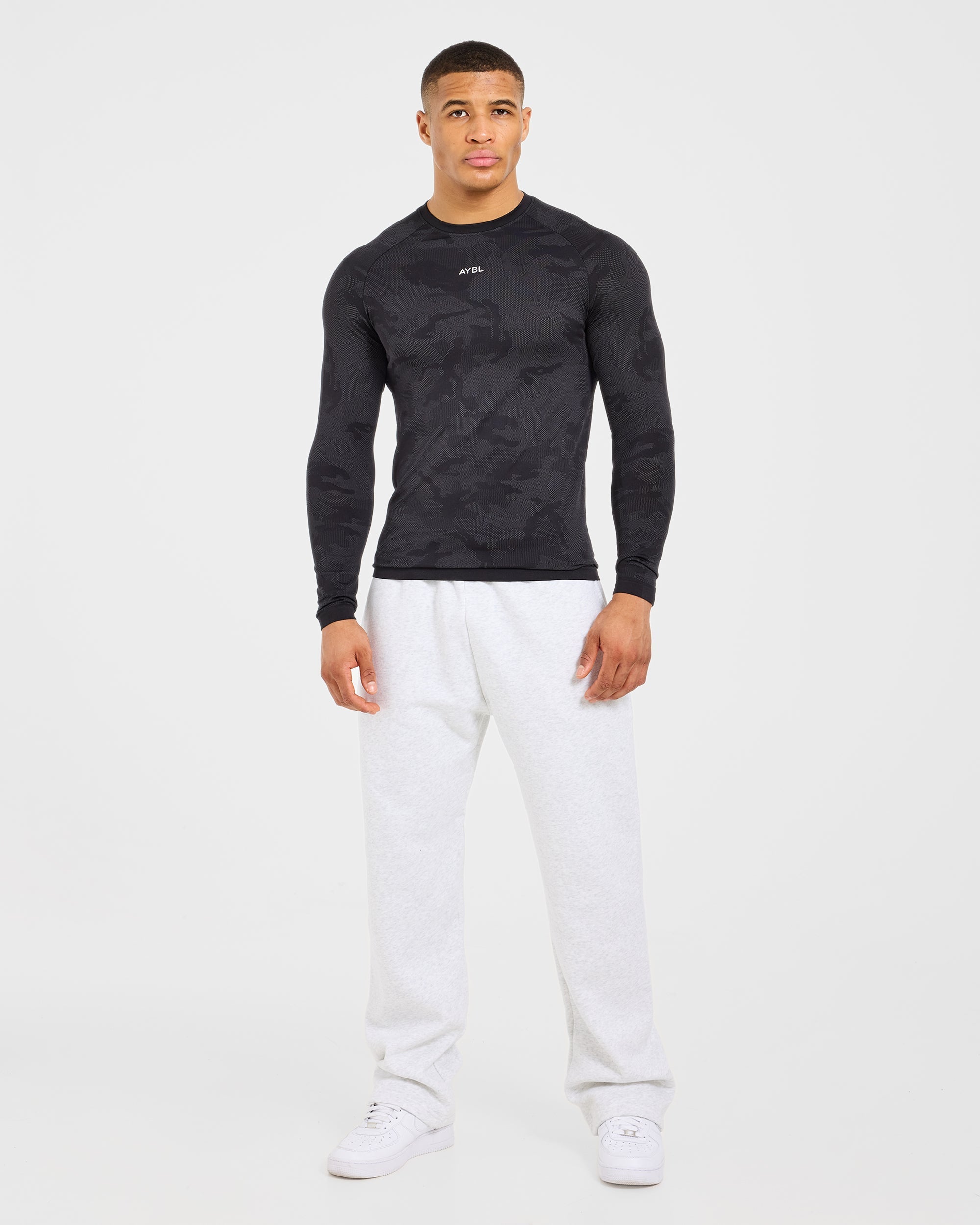 BELVET Camo Thermal LS BLACK Tops Mens 【公式通販】