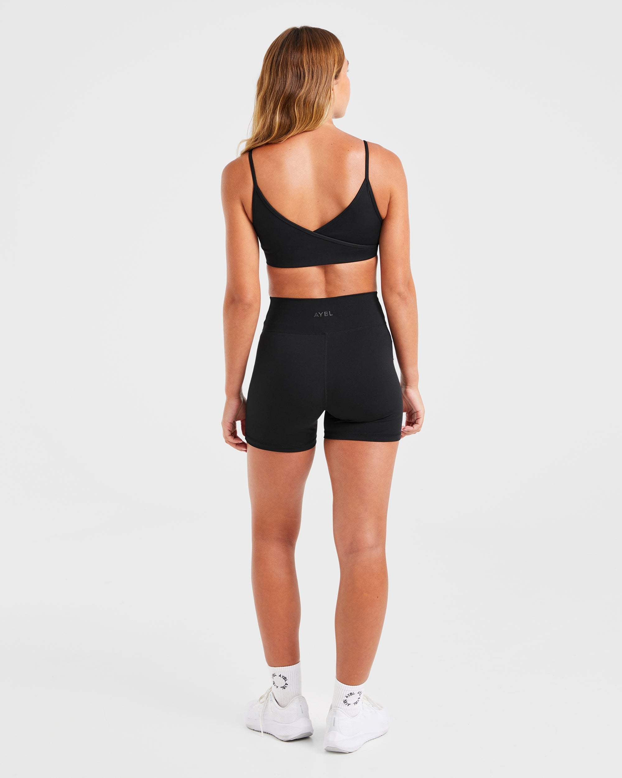 Sculpt Wrap Sports Bra - Black