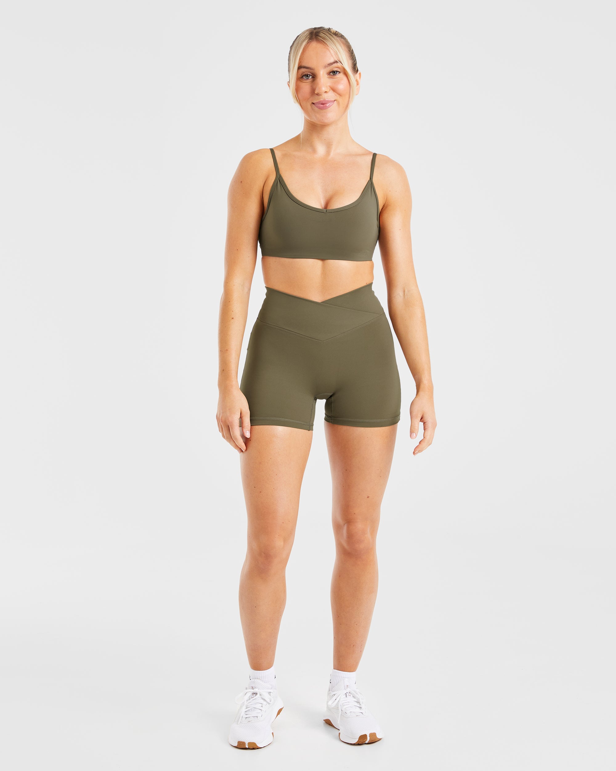 Sculpt Wrap Sports Bra - Deep Khaki