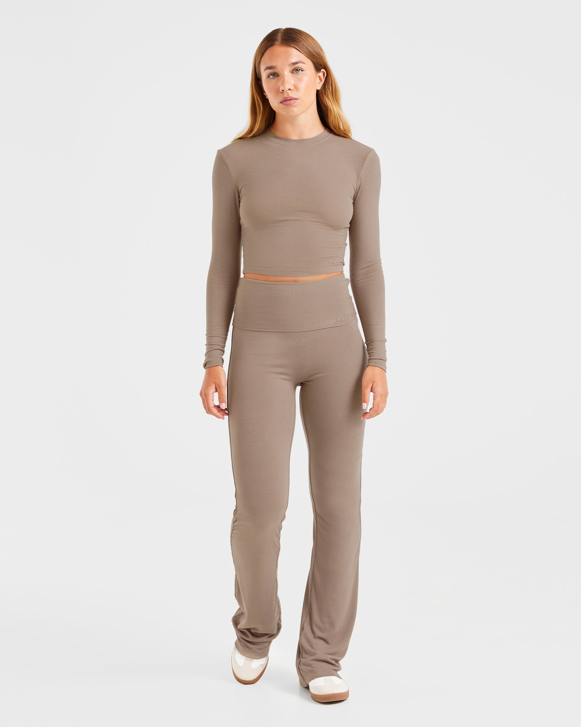 Lounge Ribbed Long Sleeve - Mocha