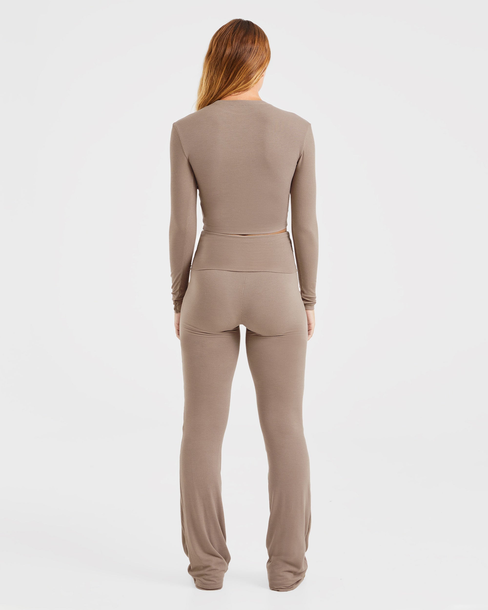 Lounge Ribbed Long Sleeve - Mocha