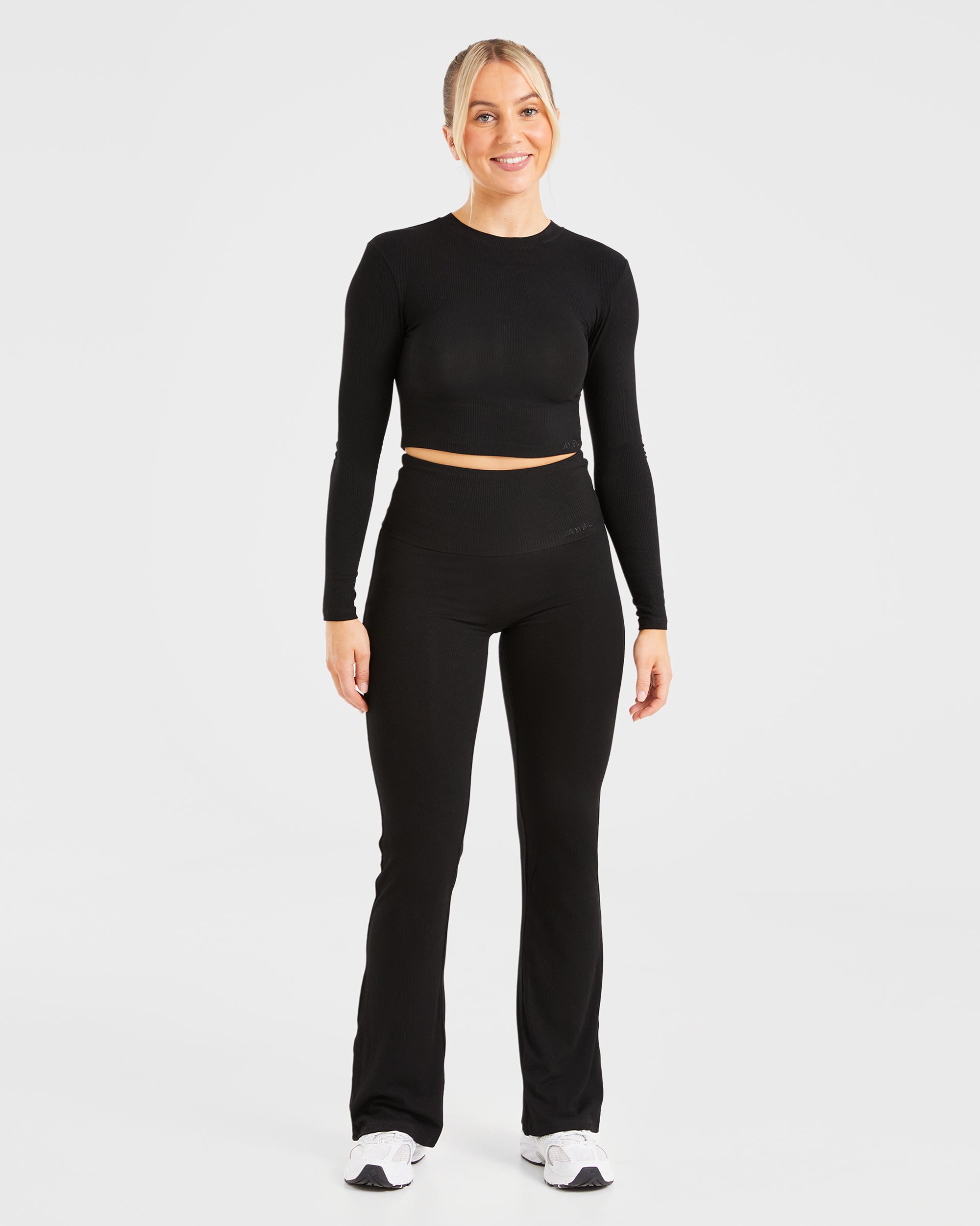 Lounge Ribbed Long Sleeve - Black