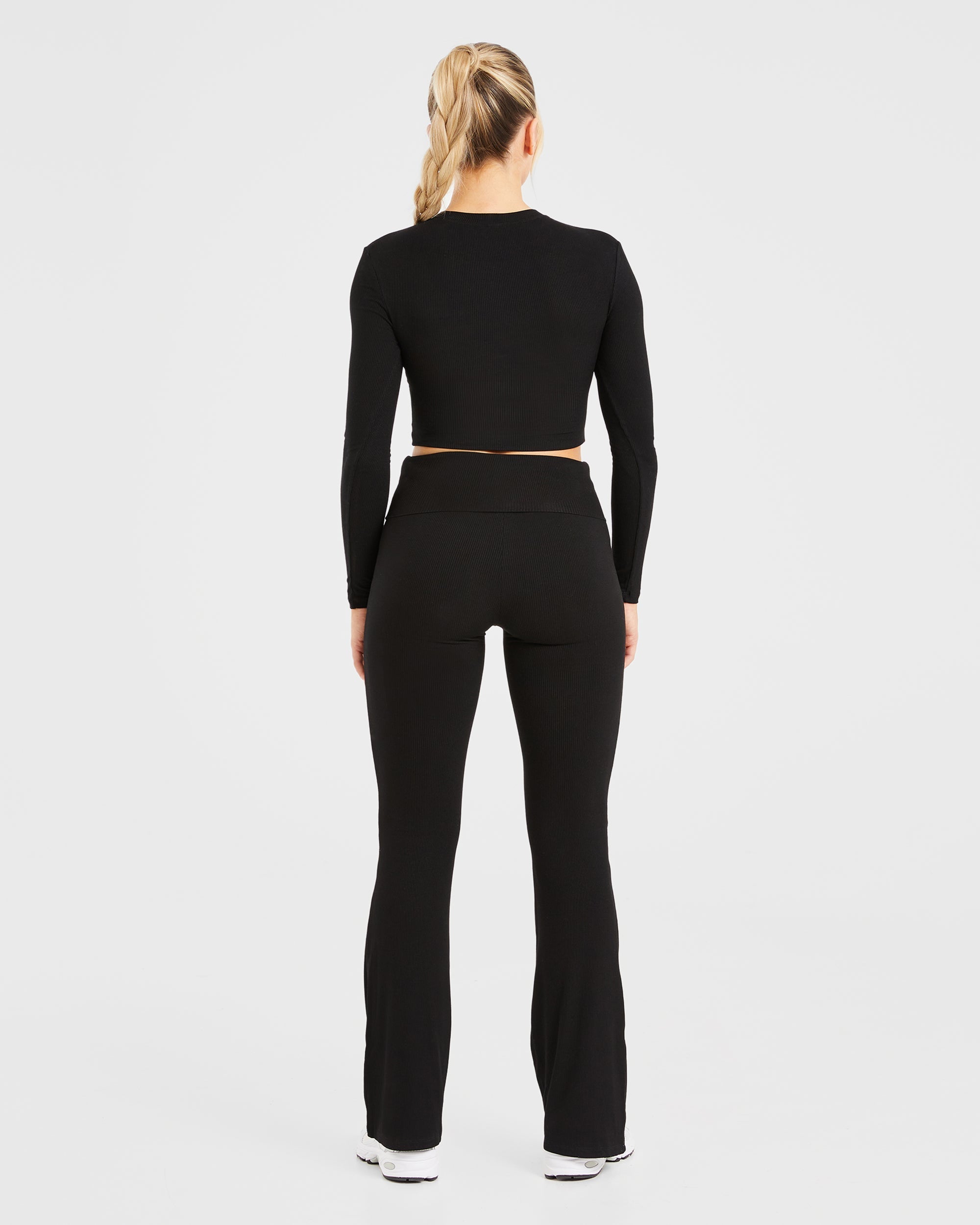 Lounge Ribbed Long Sleeve - Black