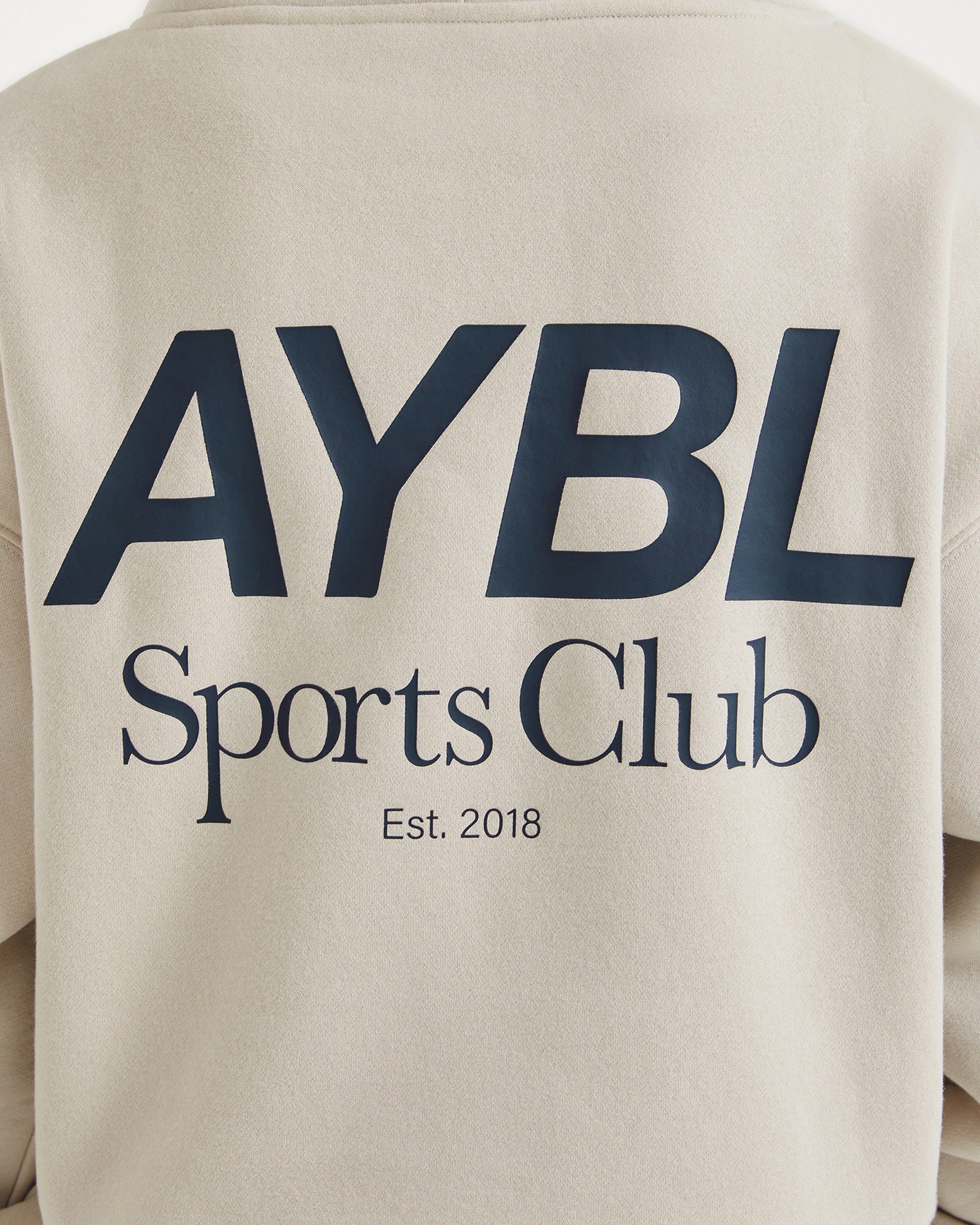 AYBL Sports Club Oversized Hoodie - Sand/Navy