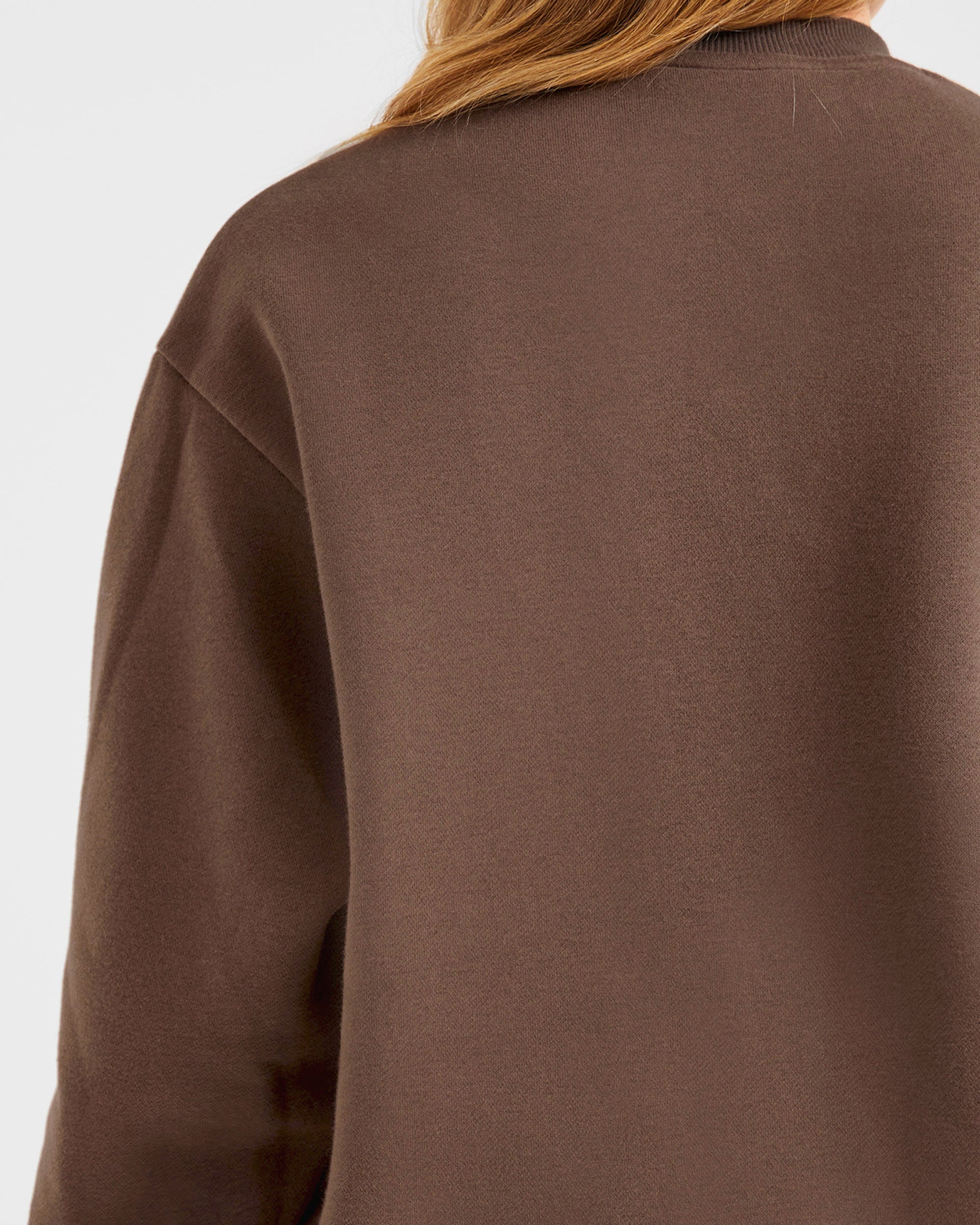 Varsity Oversized Sweatshirt - Brown