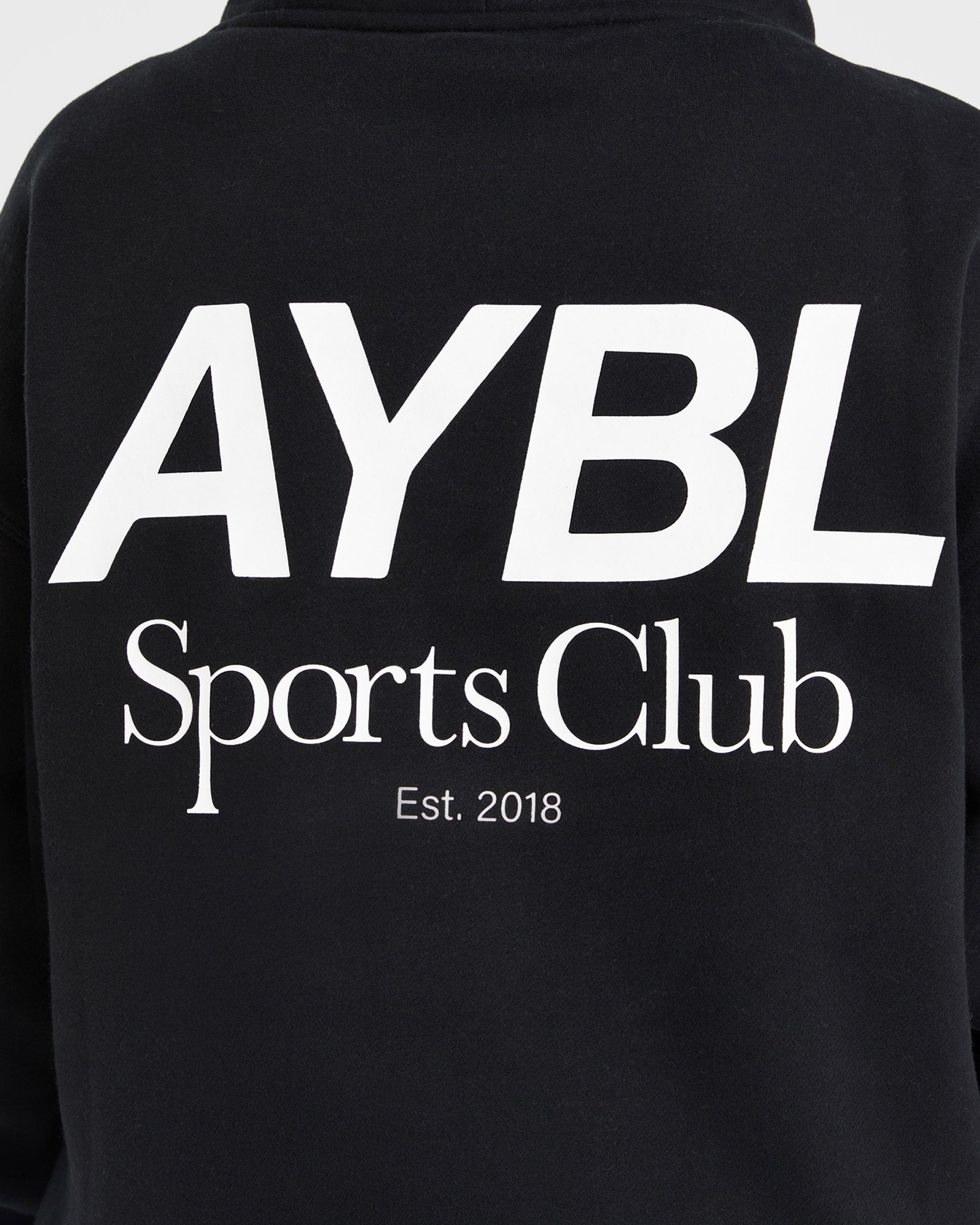 AYBL Sports Club Oversized Hoodie - Black/White