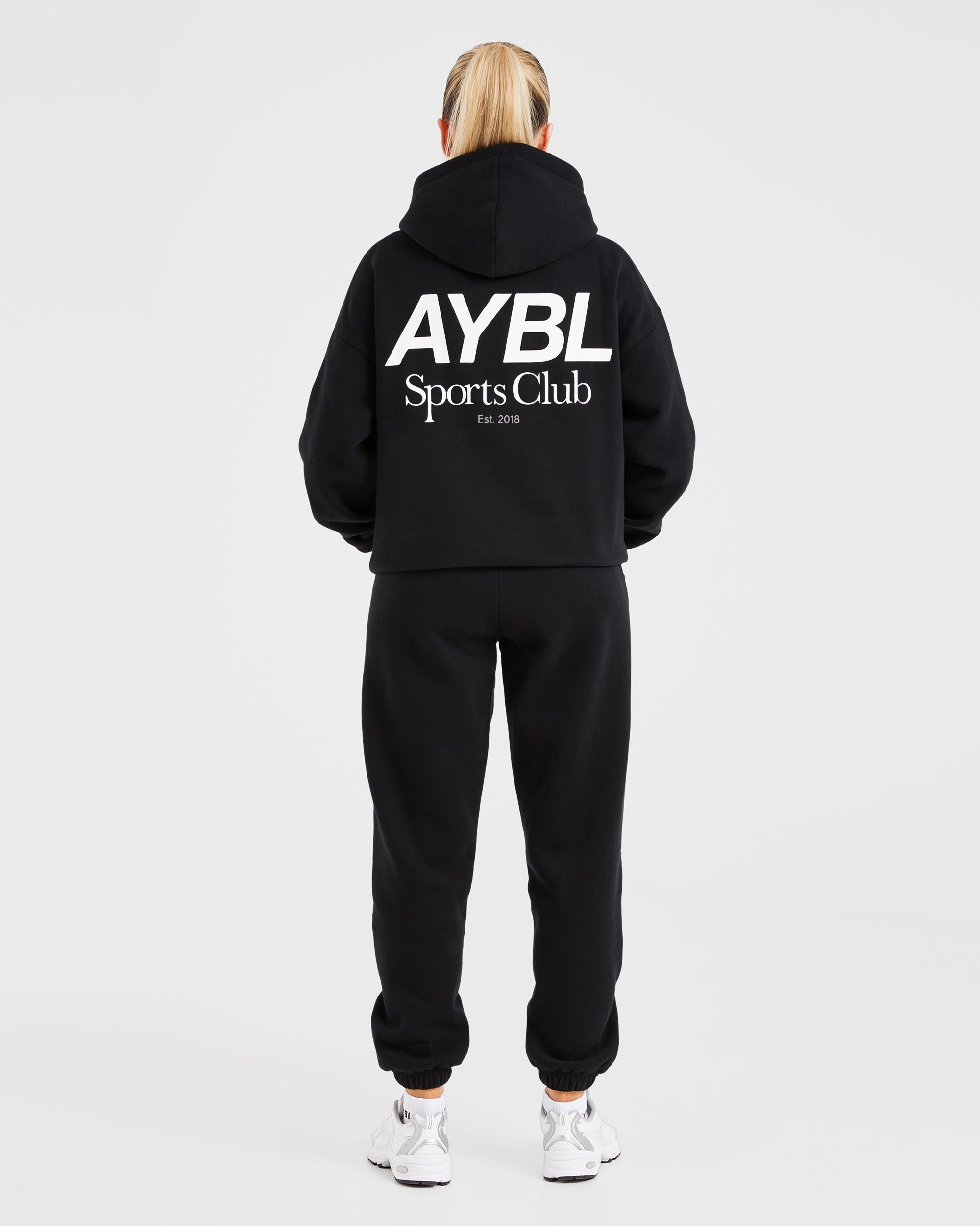 AYBL Sports Club Oversized Joggers - Black/White