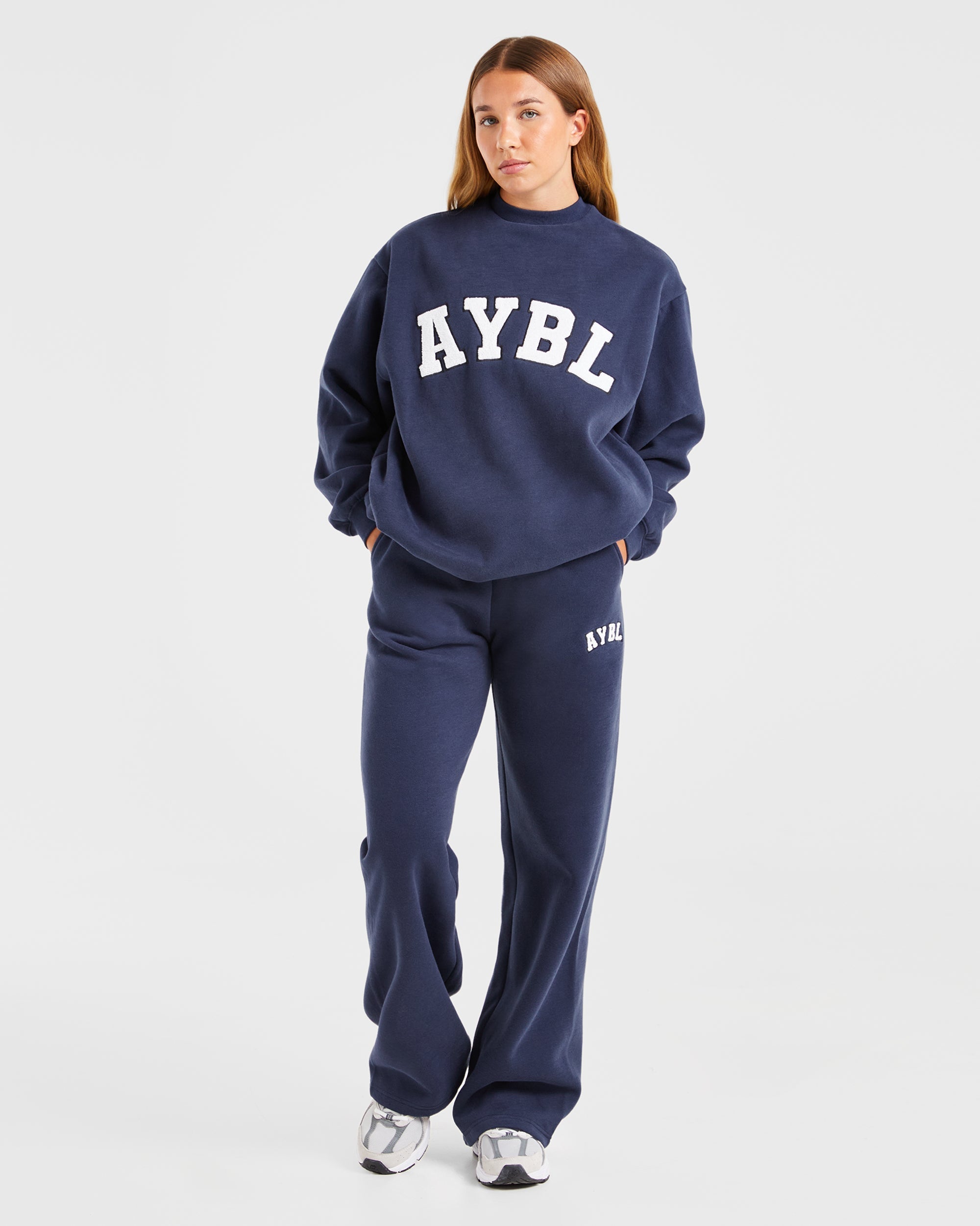 Varsity Oversized Sweatshirt - Navy