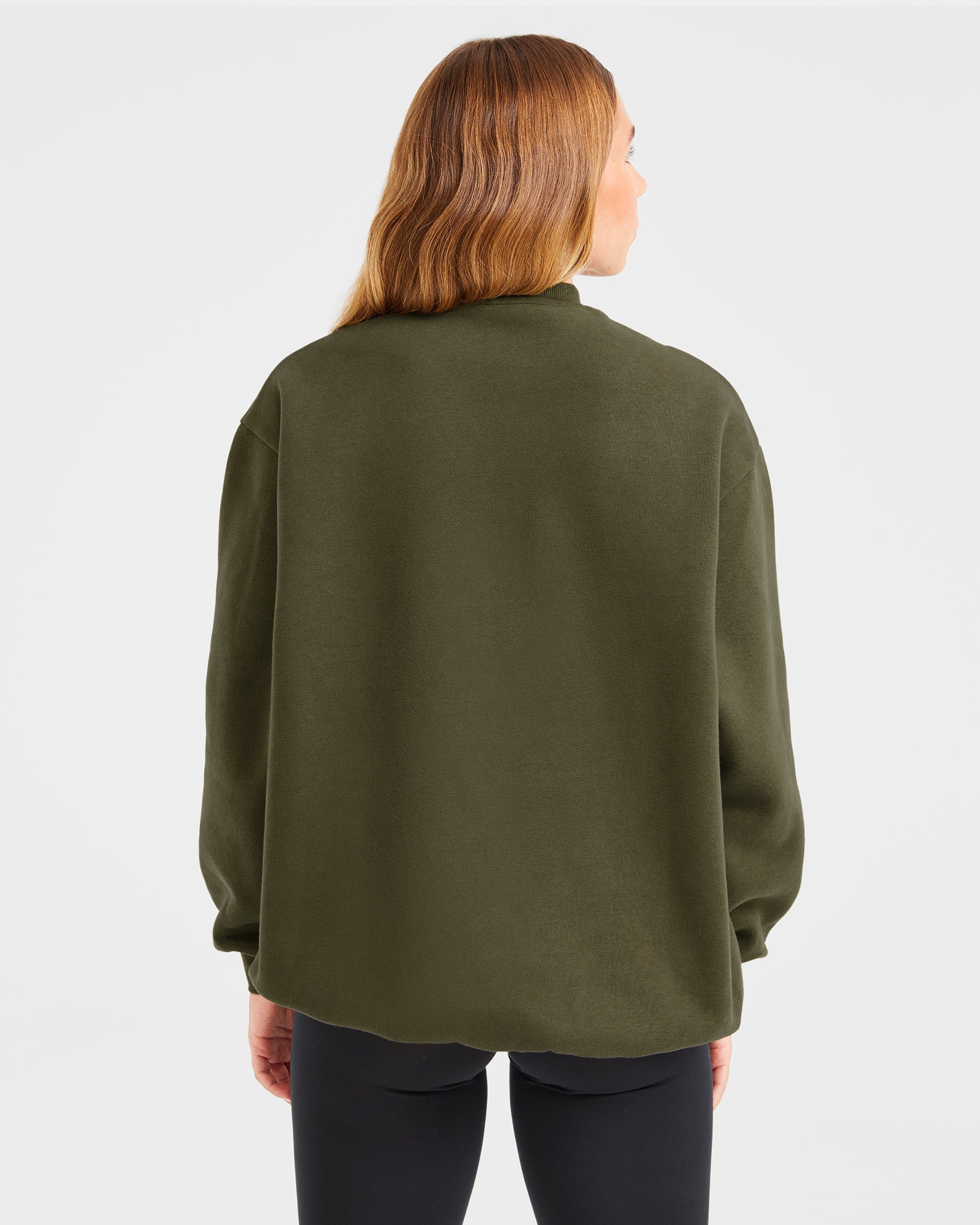 Varsity Oversized Sweatshirt - Khaki