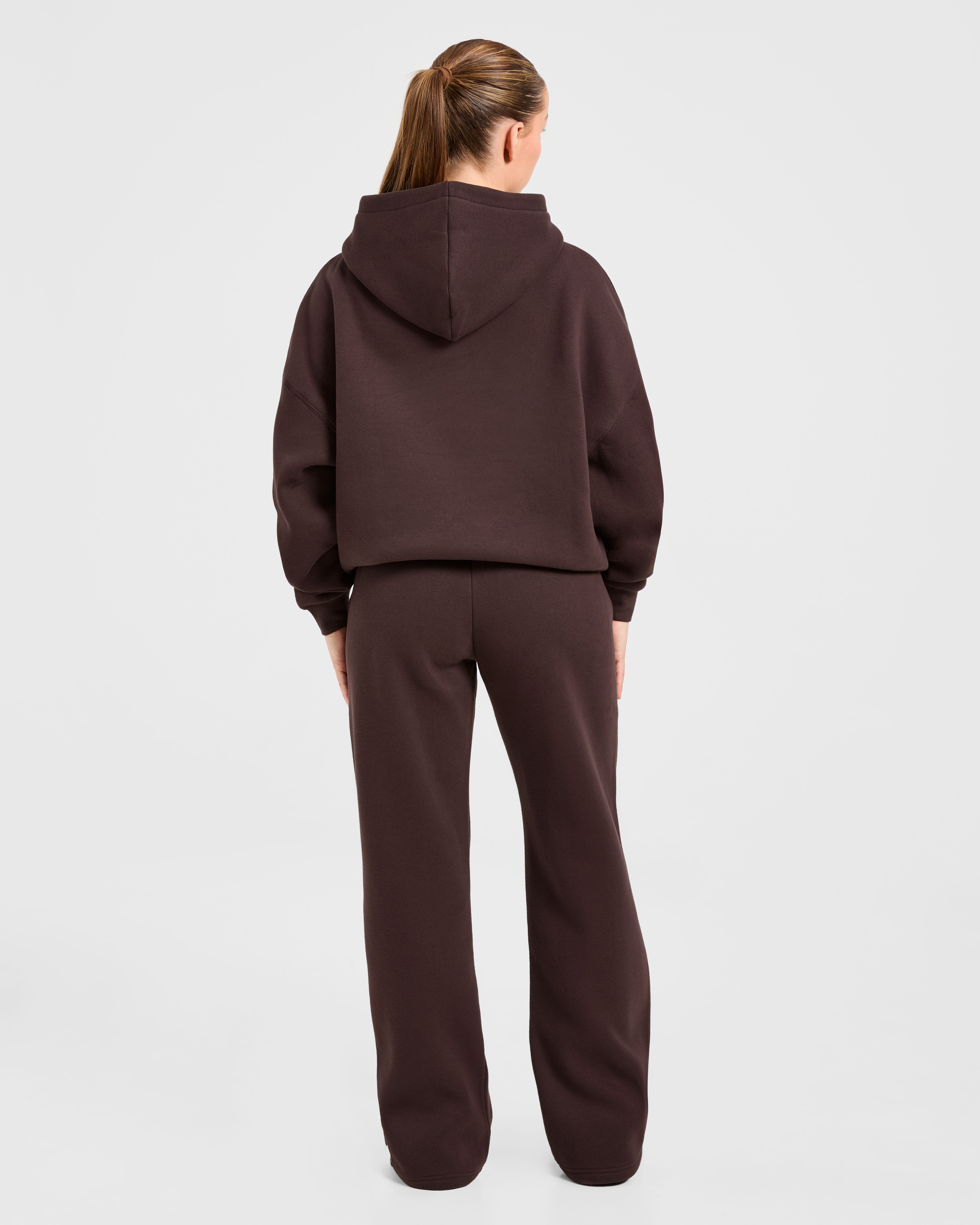 Varsity 2.0 Oversized Straight Leg Joggers - Cocoa Brown