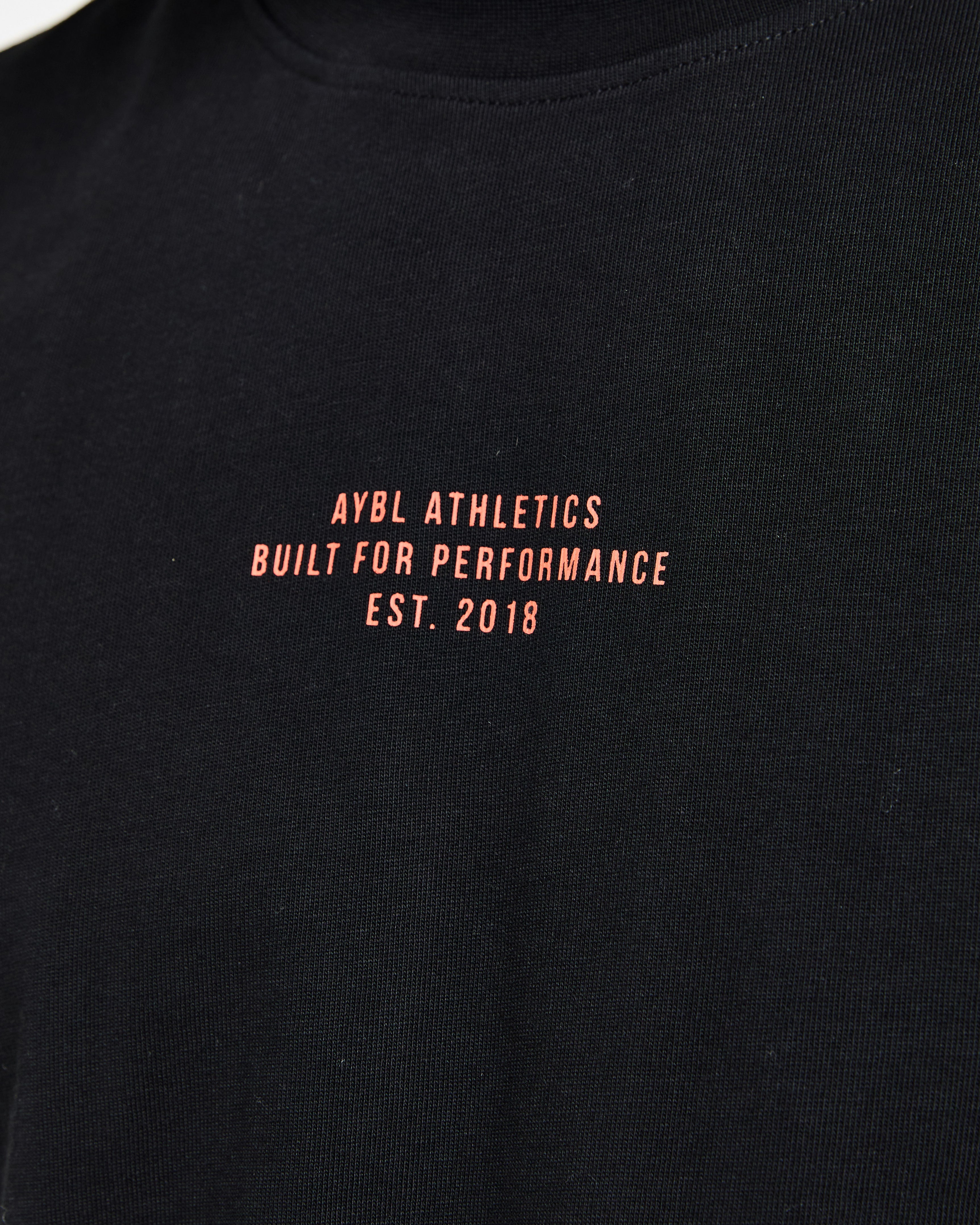 Athletics Performance T Shirt - Black/Orange
