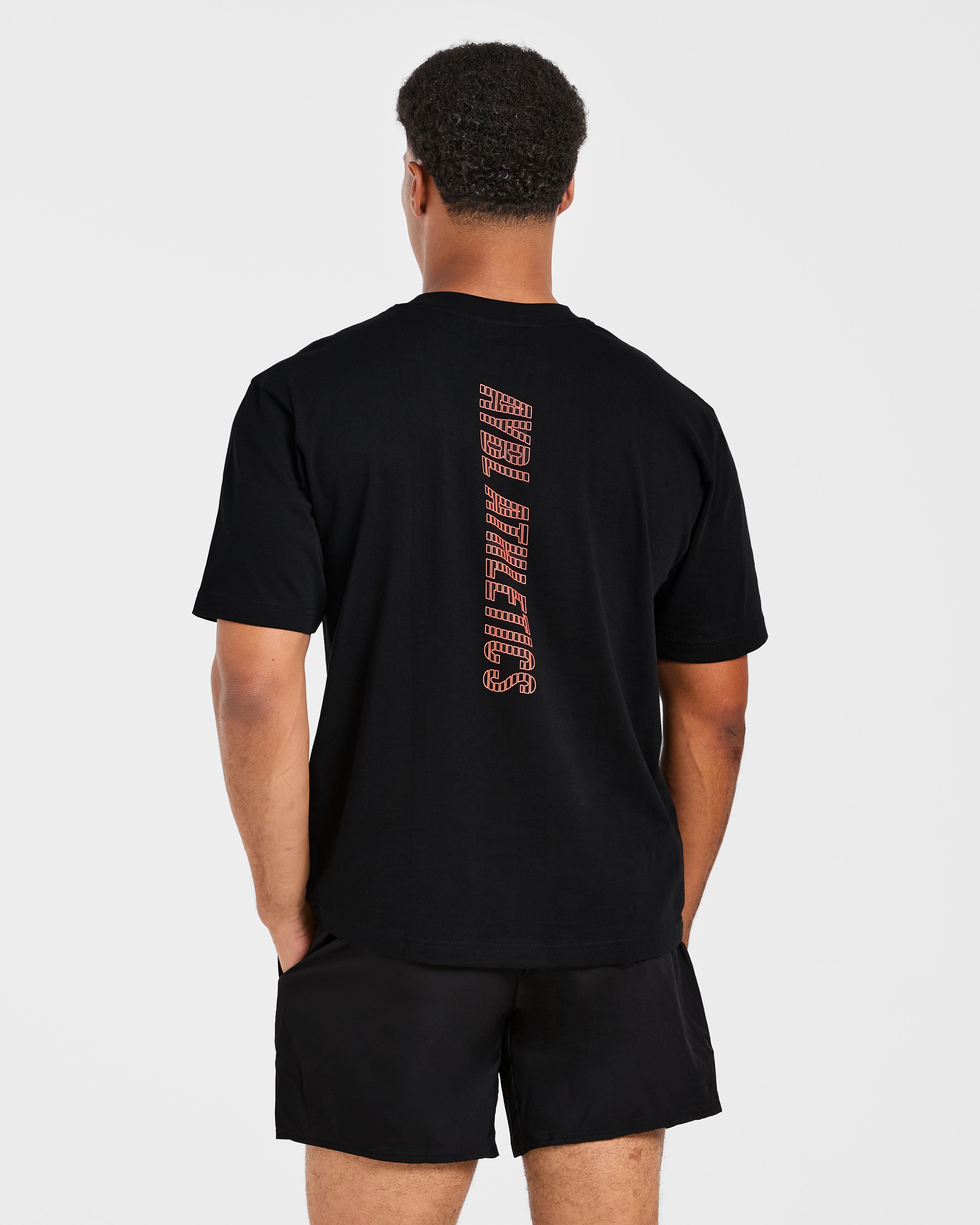Athletics Performance T Shirt - Black/Orange