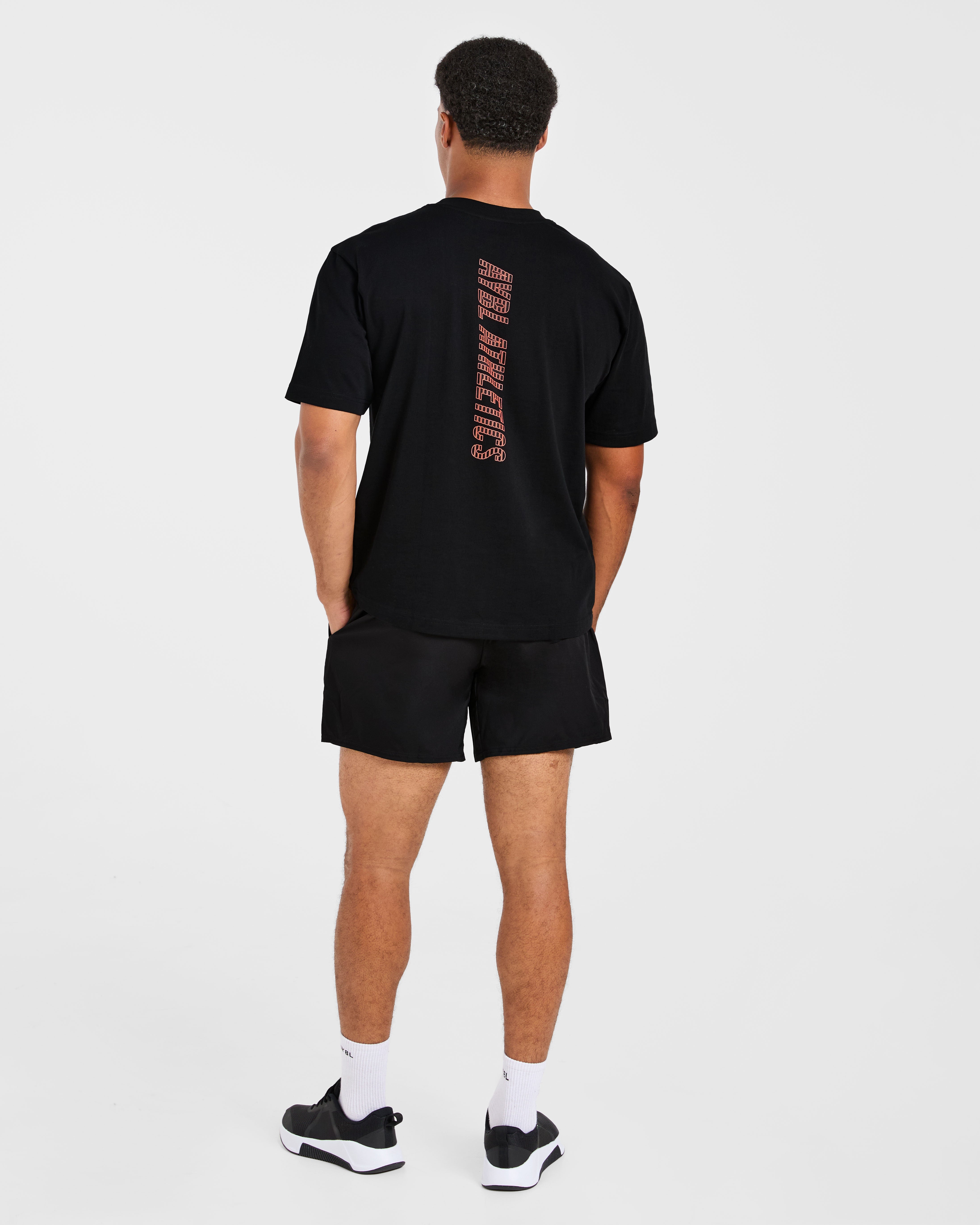 Athletics Performance T Shirt - Black/Orange