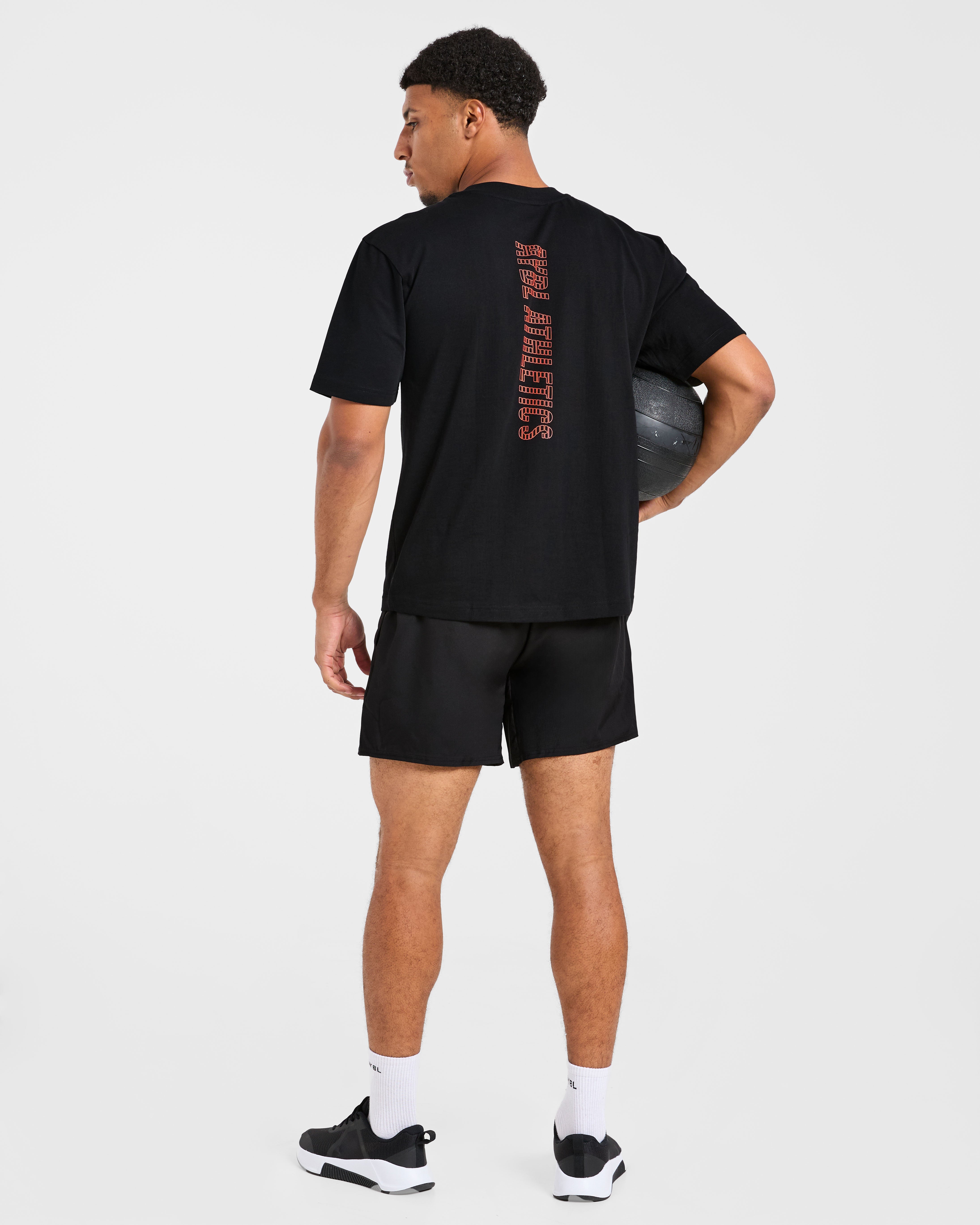 Athletics Performance T Shirt - Black/Orange