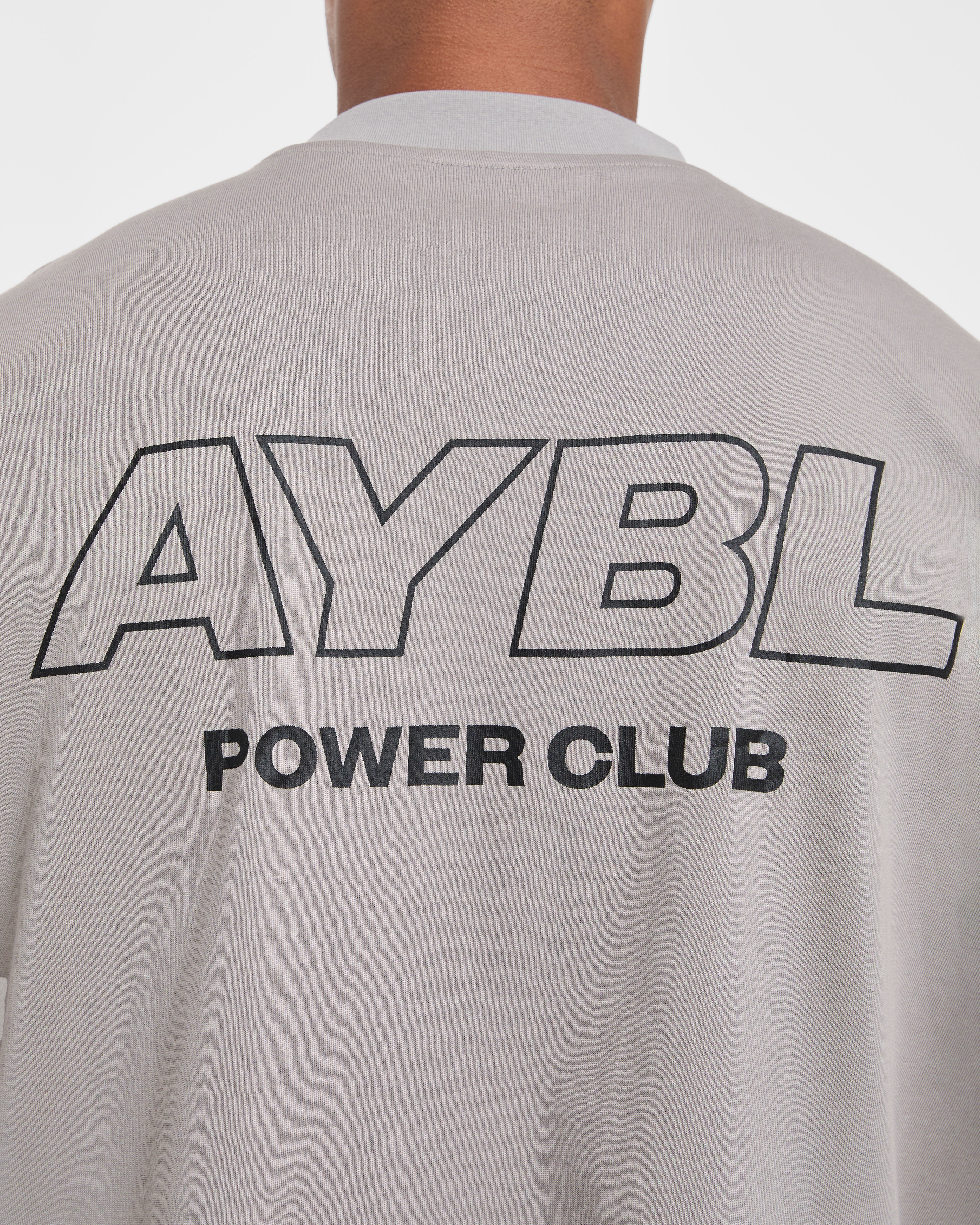 Power Club Oversized T Shirt - Grey