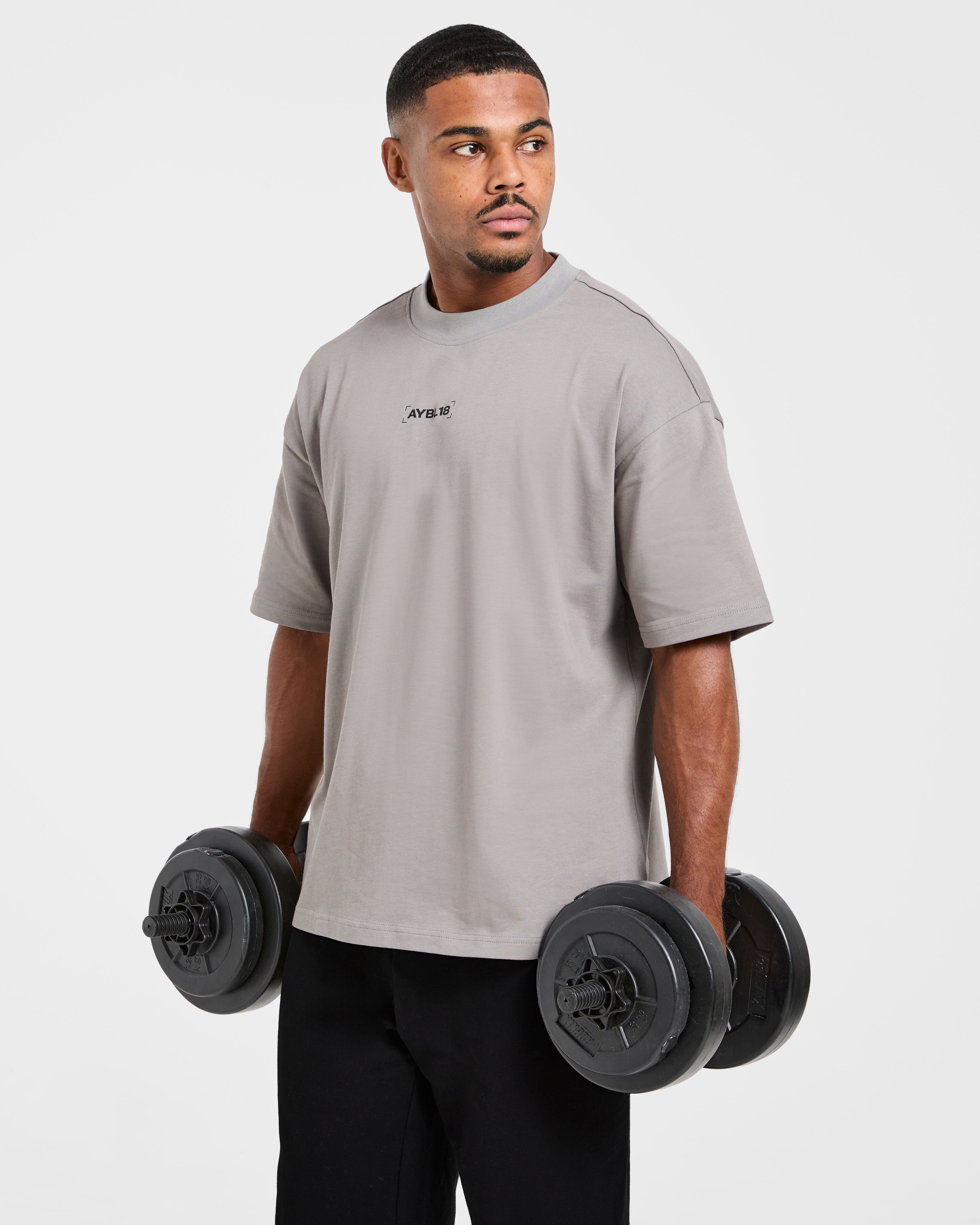 Power Club Oversized T Shirt - Grey