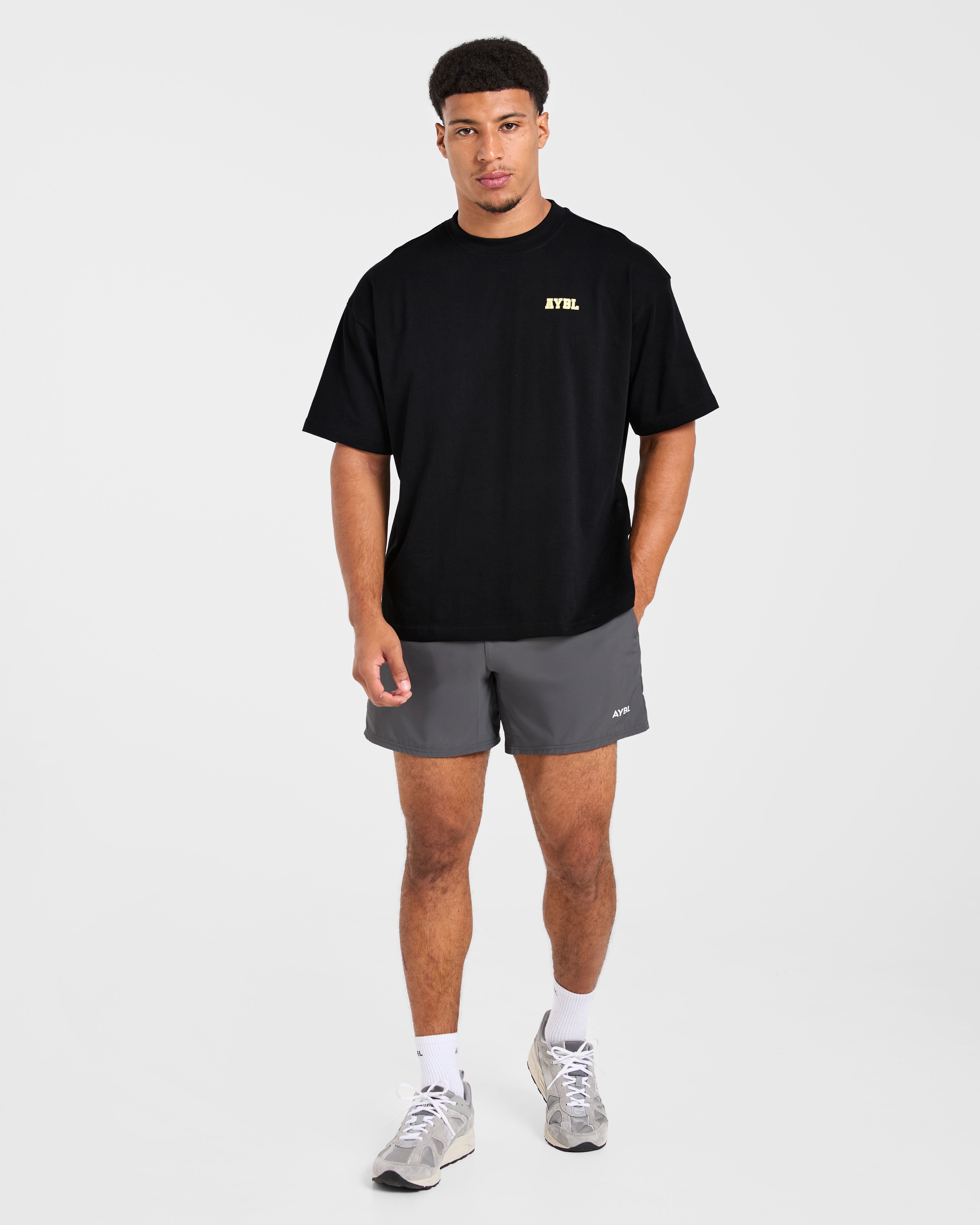 Power In Motion Oversized T Shirt - Black/Yellow