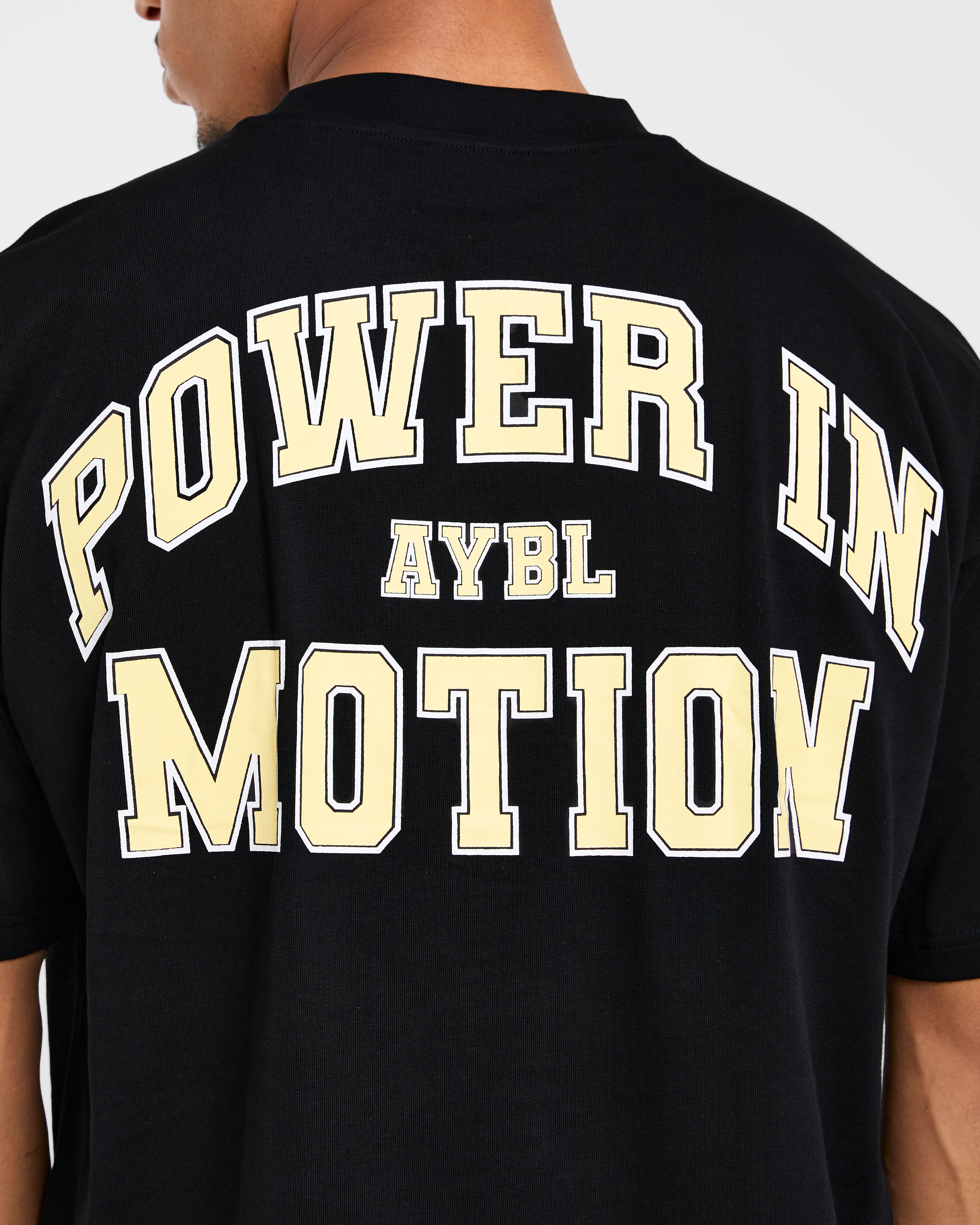 Power In Motion Oversized T Shirt - Black/Yellow