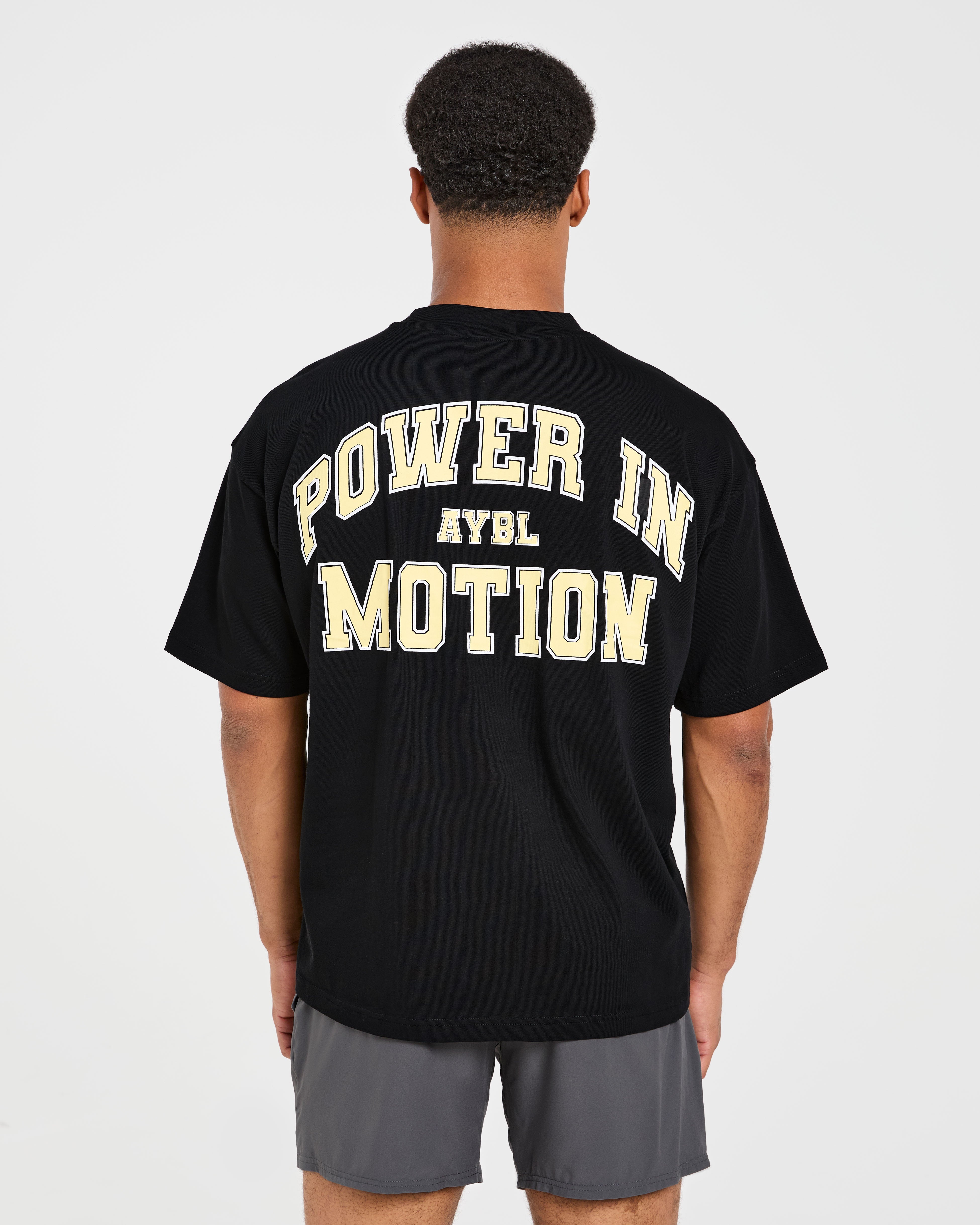 Power In Motion Oversized T Shirt - Black/Yellow
