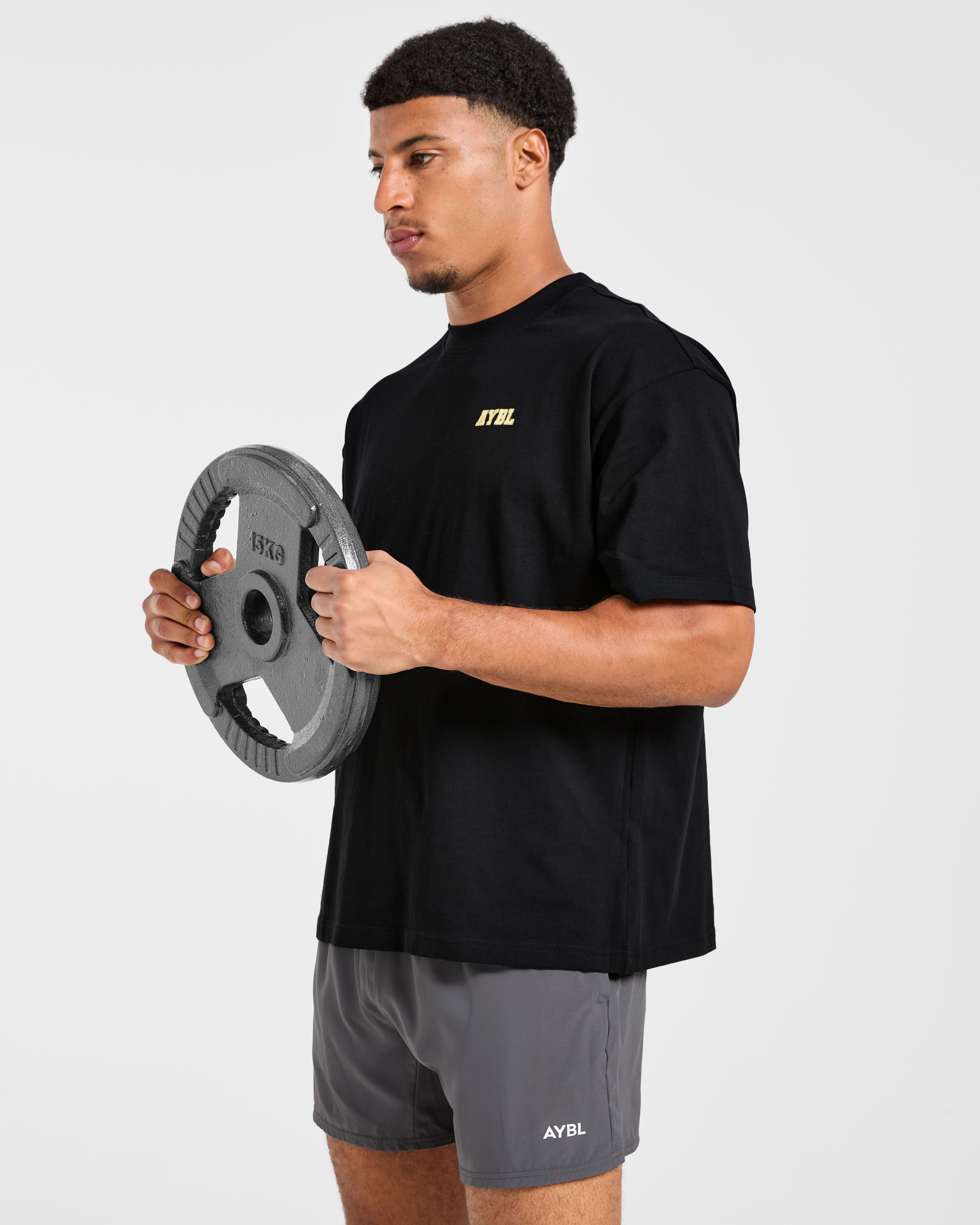 Power In Motion Oversized T Shirt - Black/Yellow